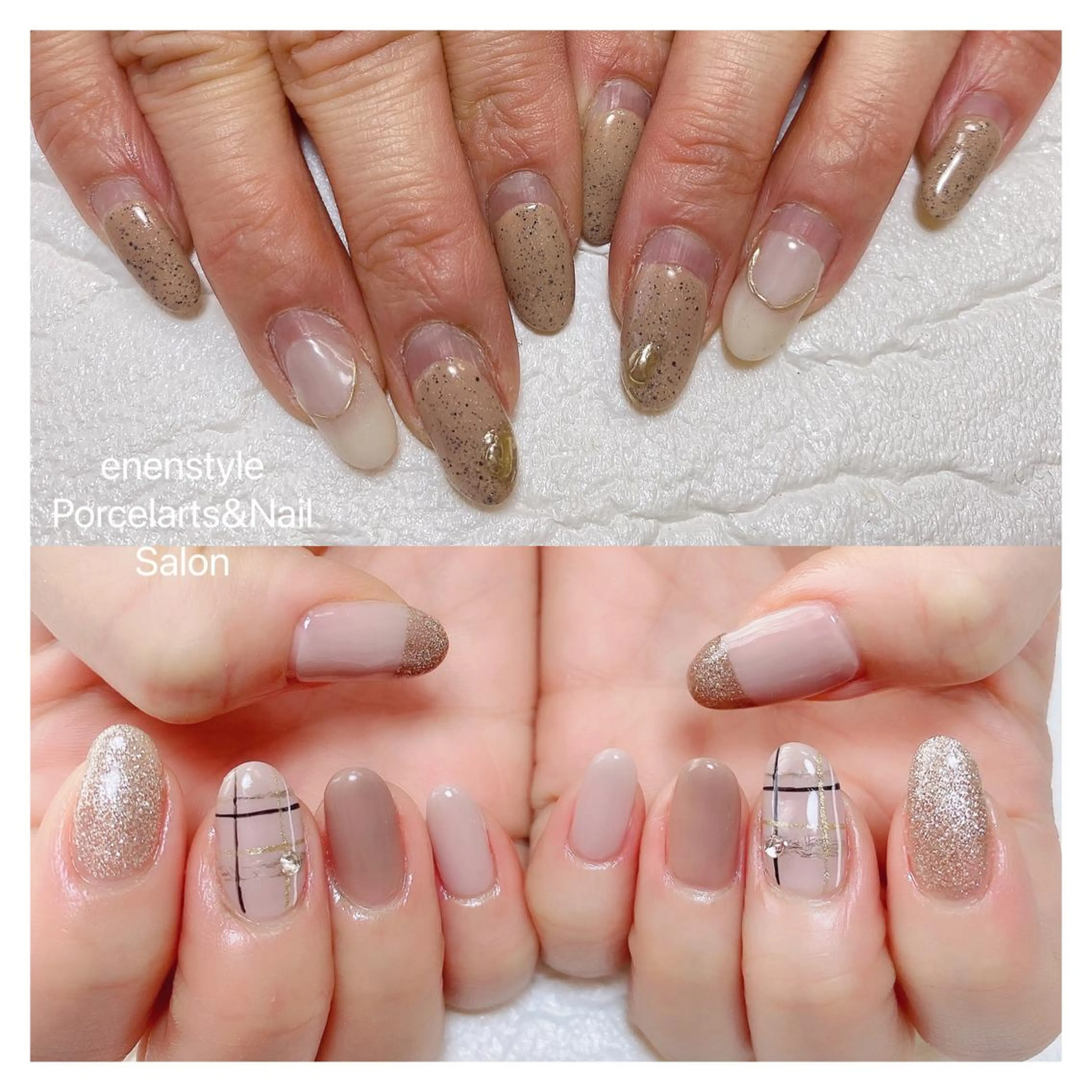 ミディアム ネイル ハンドネイル 👑enen style👑のネイルデザイン