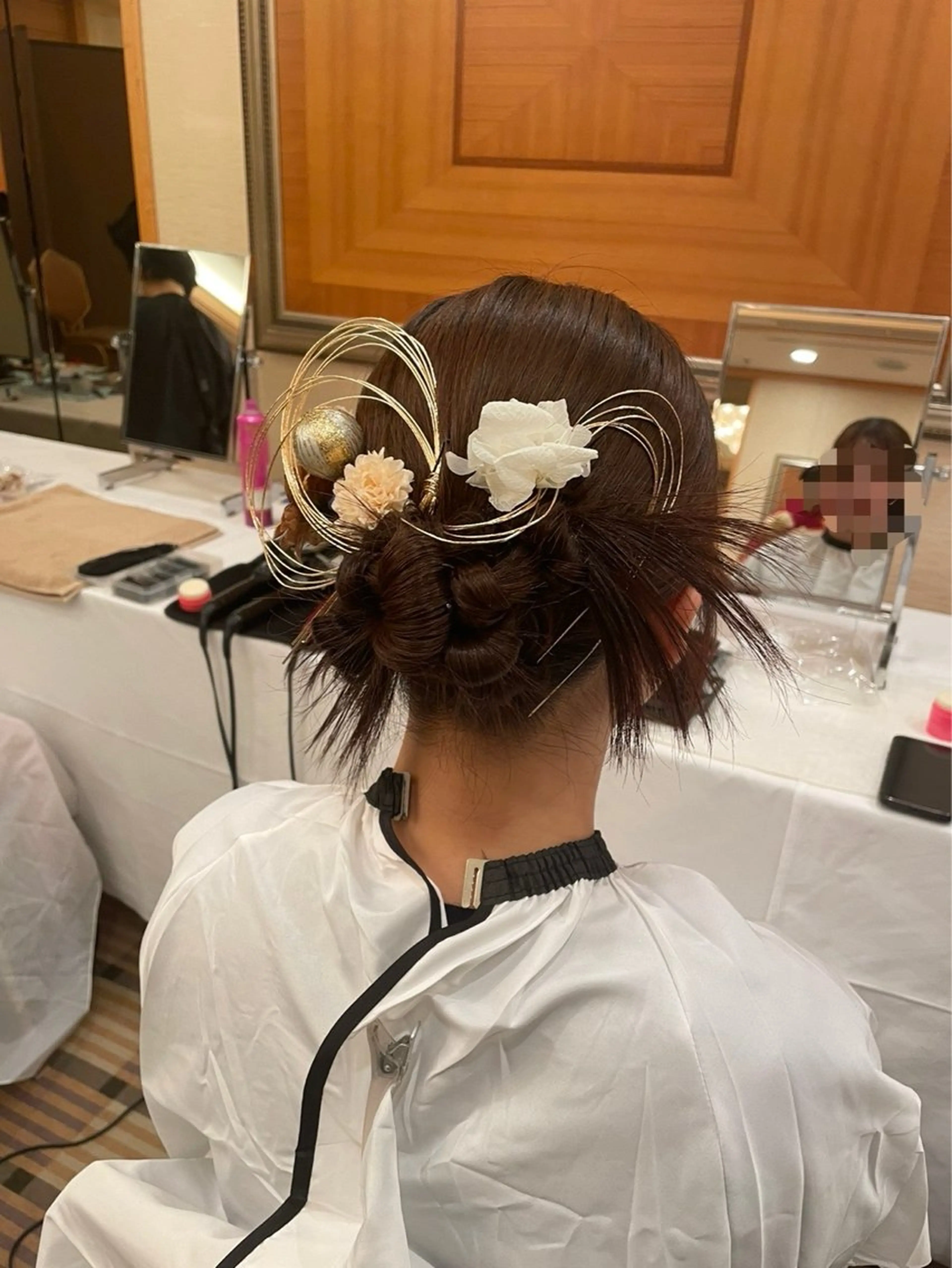 セミロング ヘアアレンジ ヘアセット ユ ミのヘアスタイル