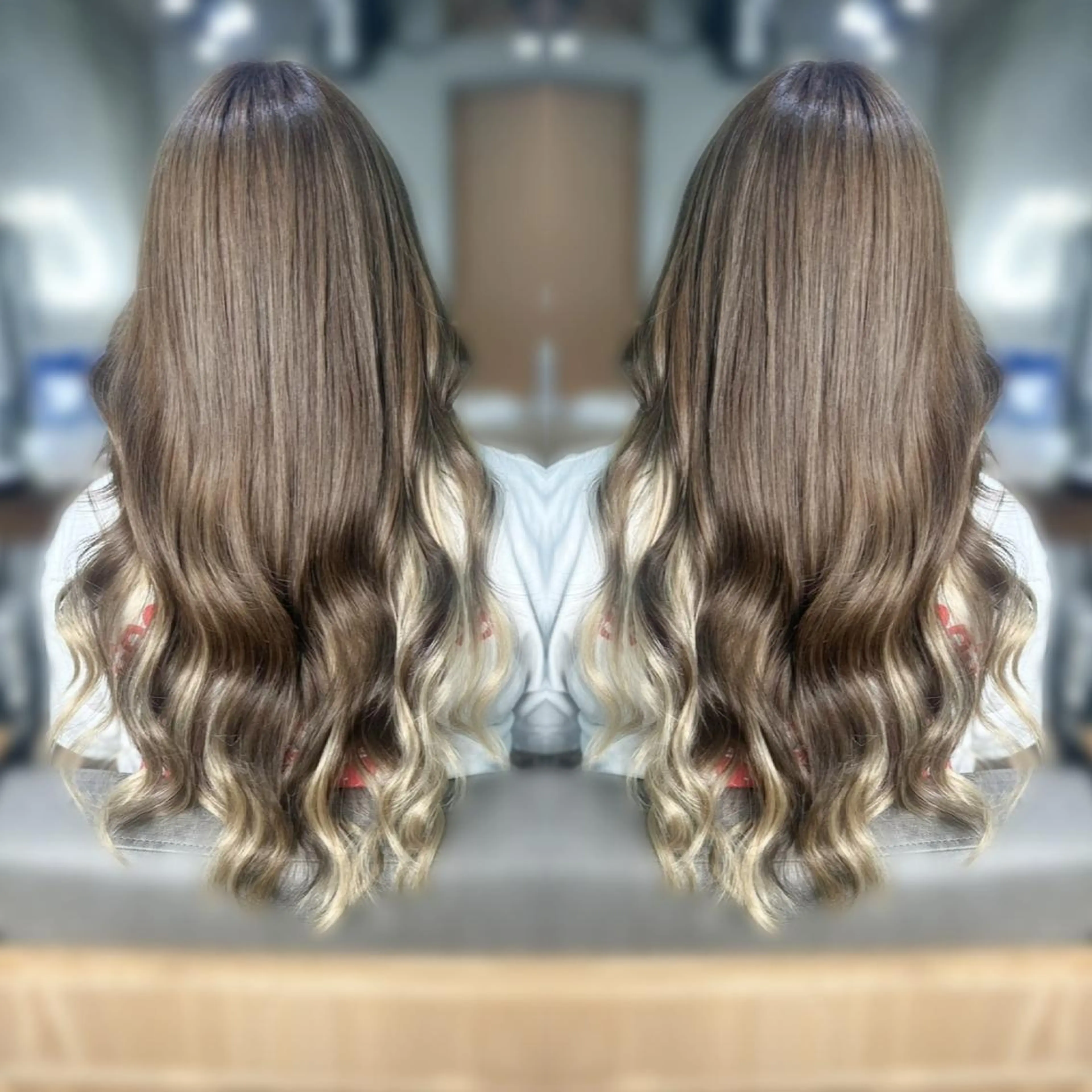 ロング カラー パーマ メンズ ヘアアレンジ キッズ エクステ ♡SNSで大バズり♡ コリアン羽エクステ◎のヘアスタイル