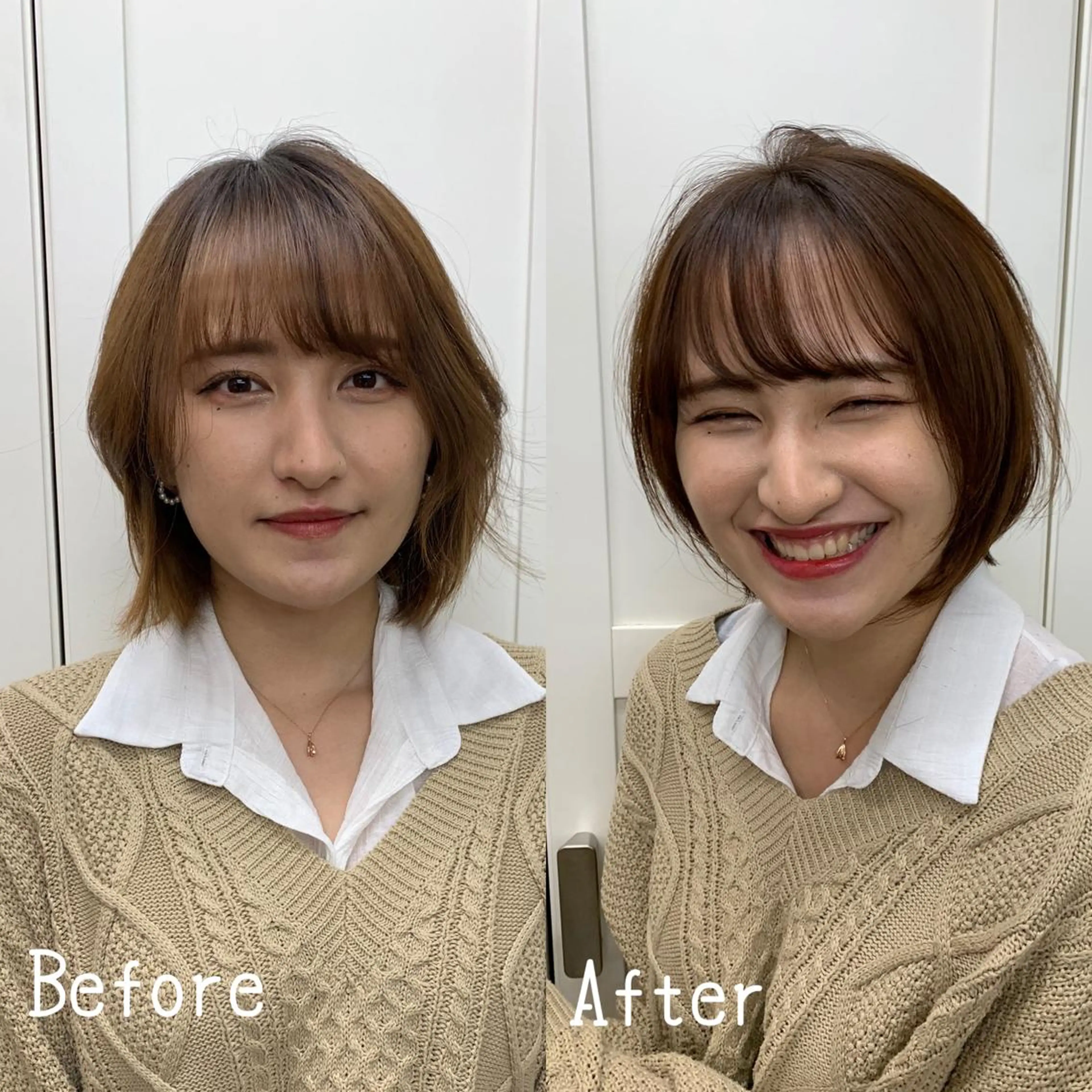 ショート カラー ハットリ /北習志野のヘアスタイル