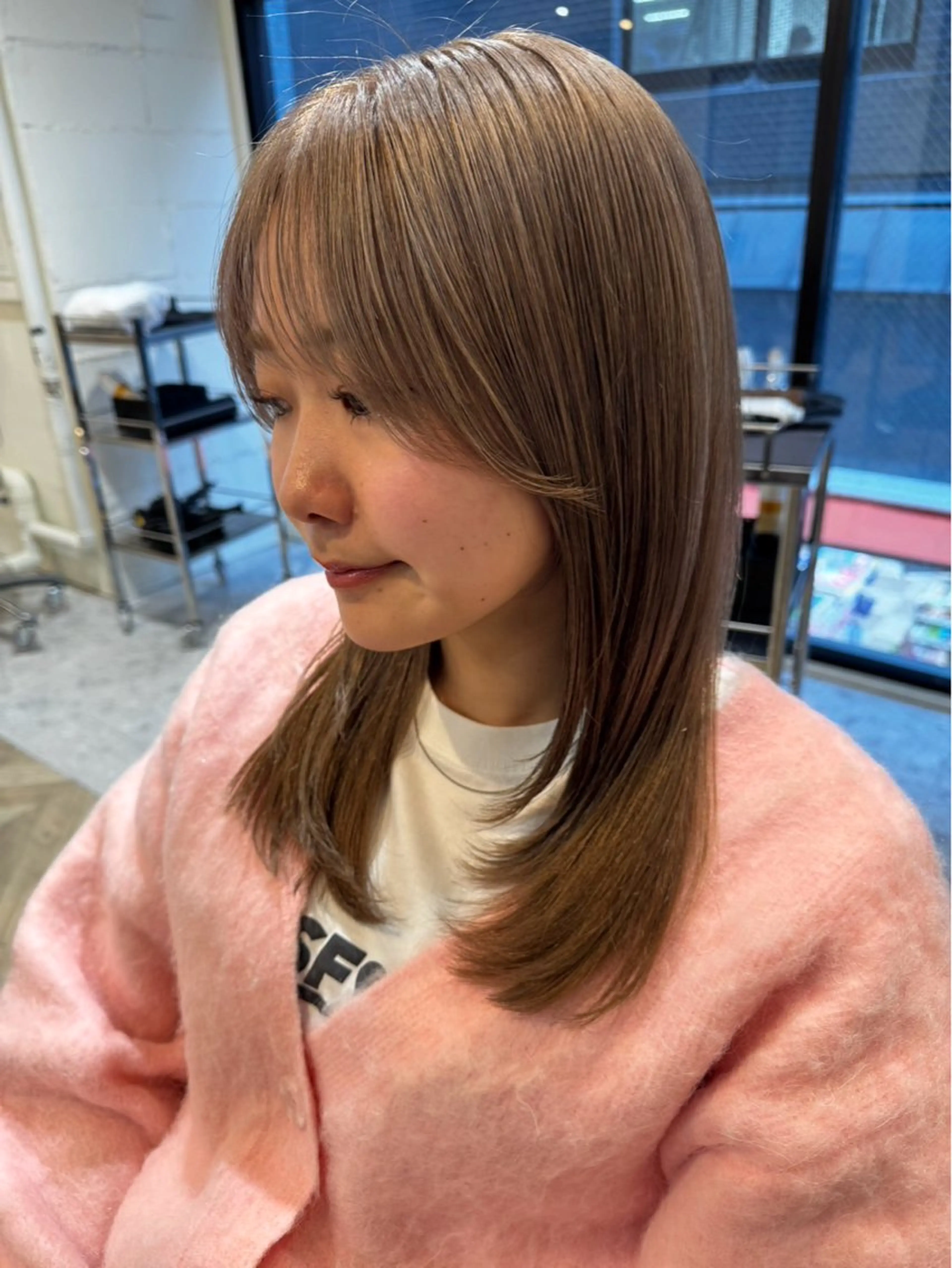 ロング ヘアカラー 木下 珠寧のヘアスタイル