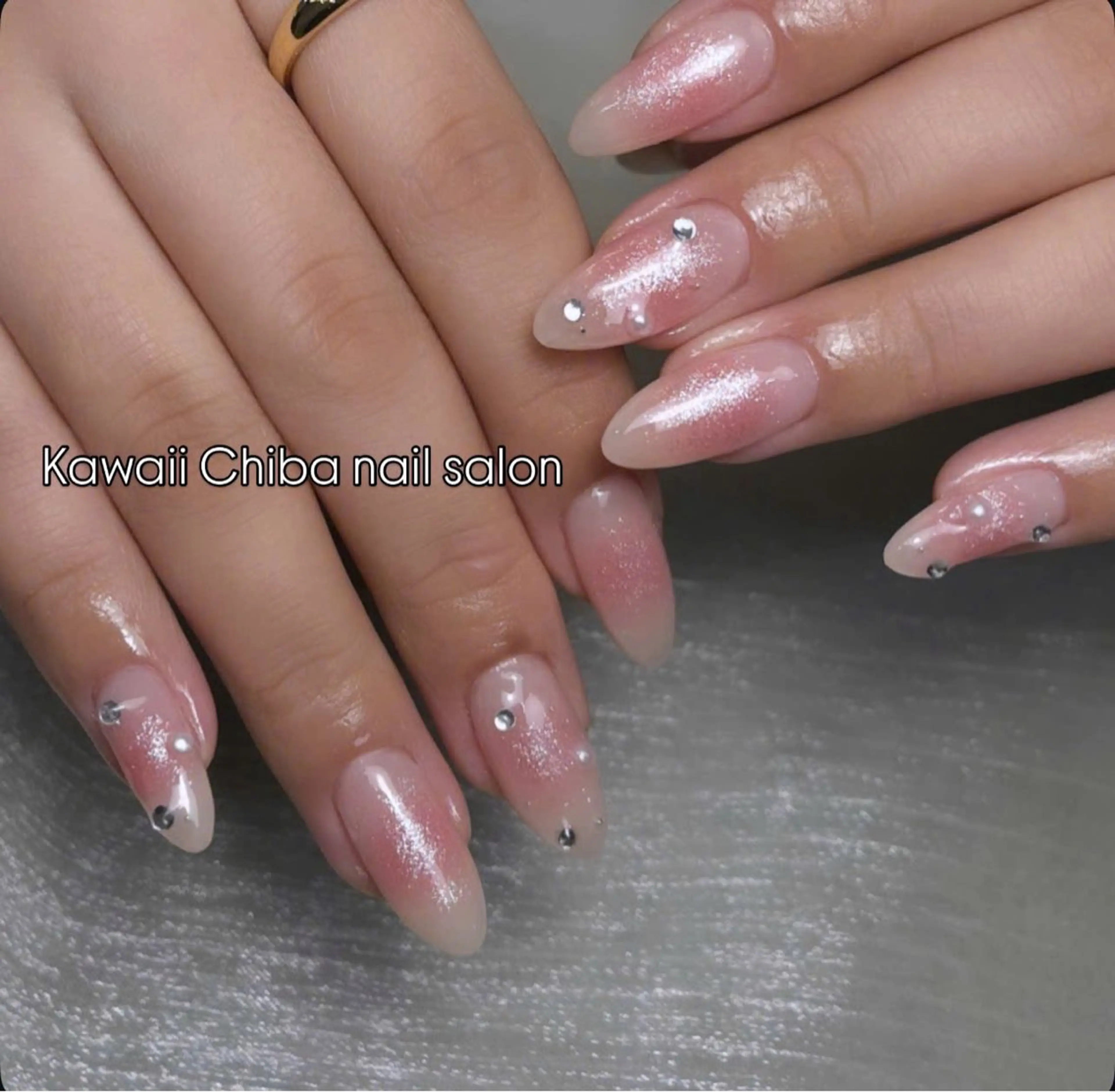 ネイル アートネイル クリアネイル ジェルネイル ハート 韓国ネイル Kawaii Chiba nailのネイルデザイン