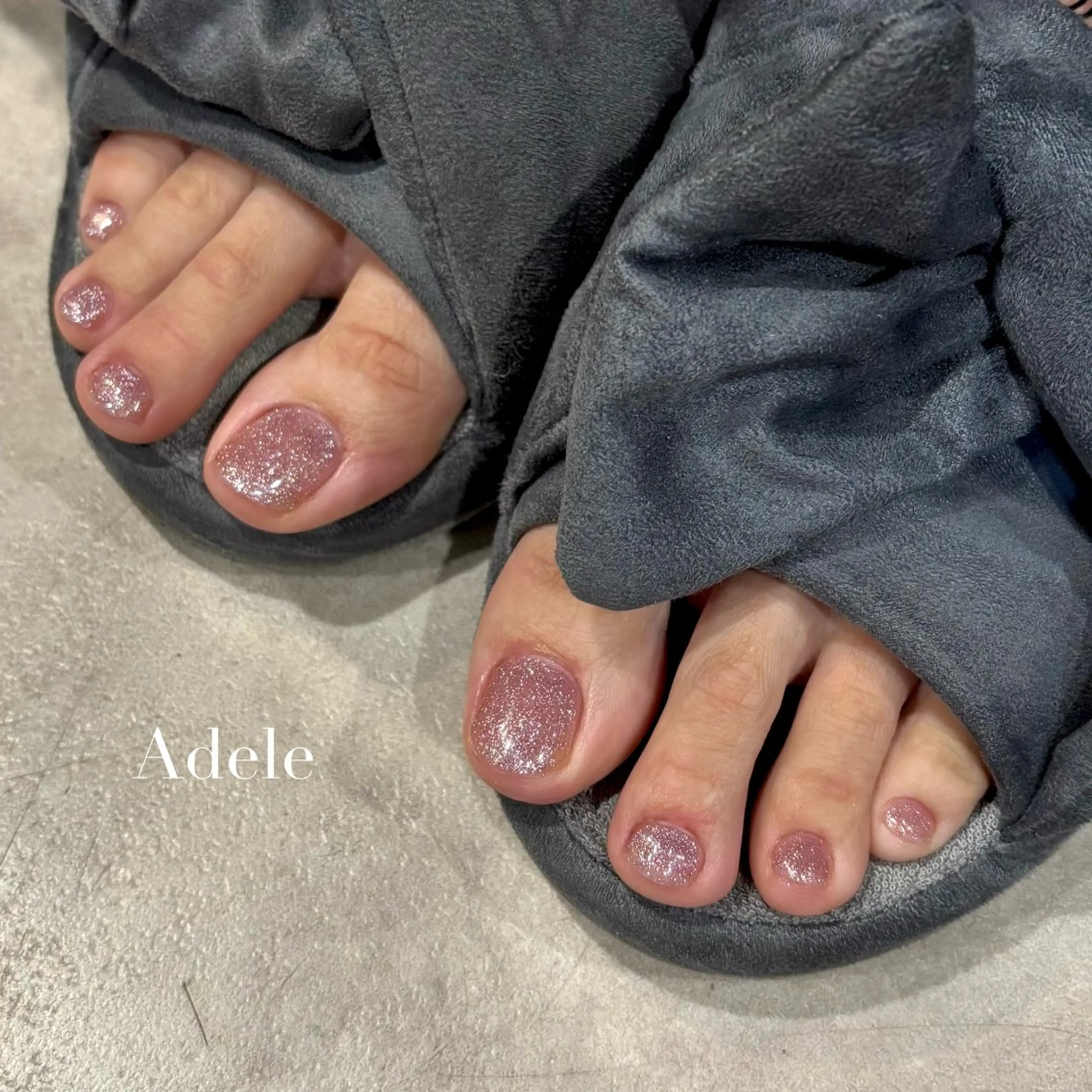 ネイル ラメ(グリッター) ワンカラーネイル Adele saraのネイルデザイン