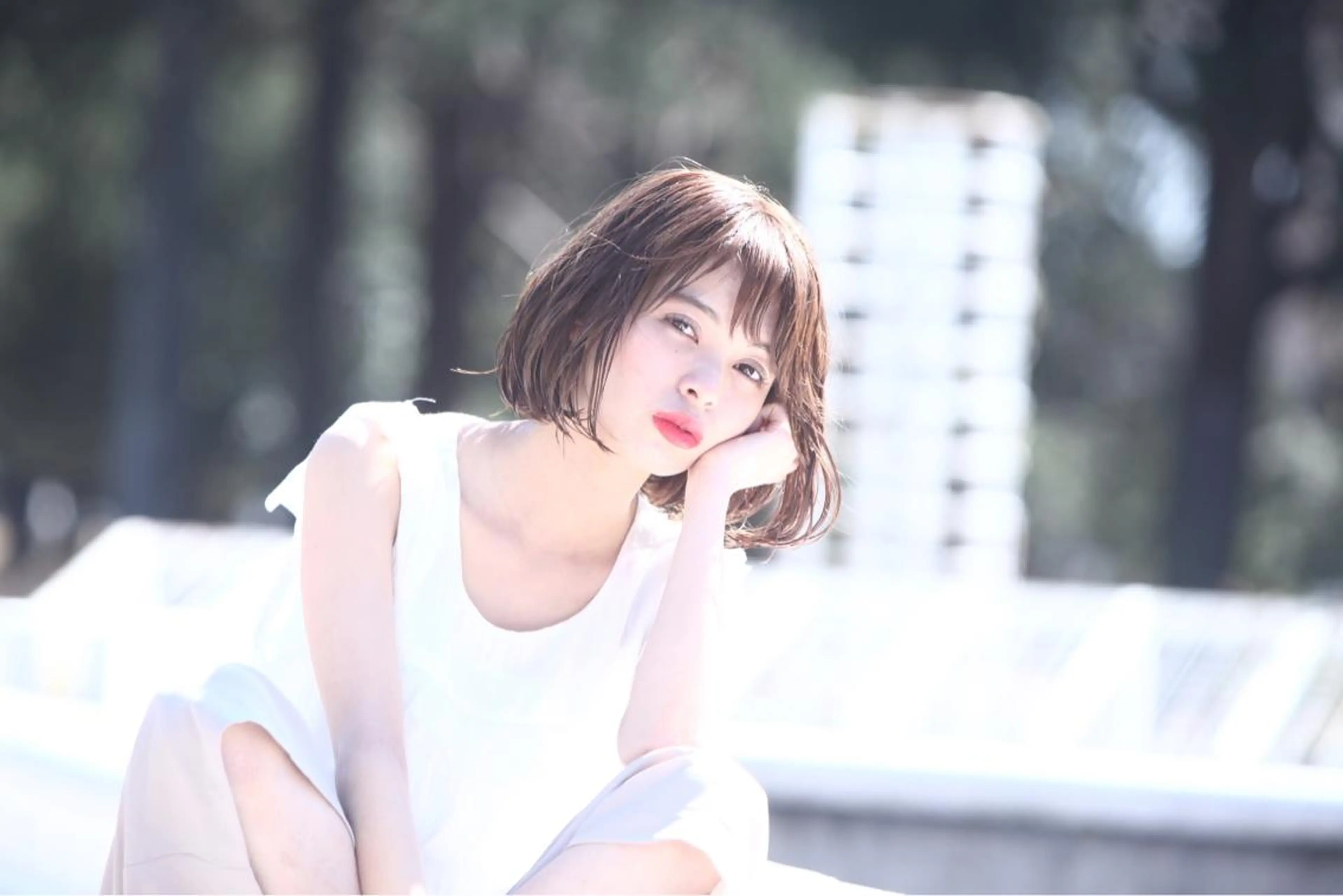 ショート カラー パーマ ヘアアレンジ 推し活専用 【派手髪】飯野ゆかりのヘアスタイル