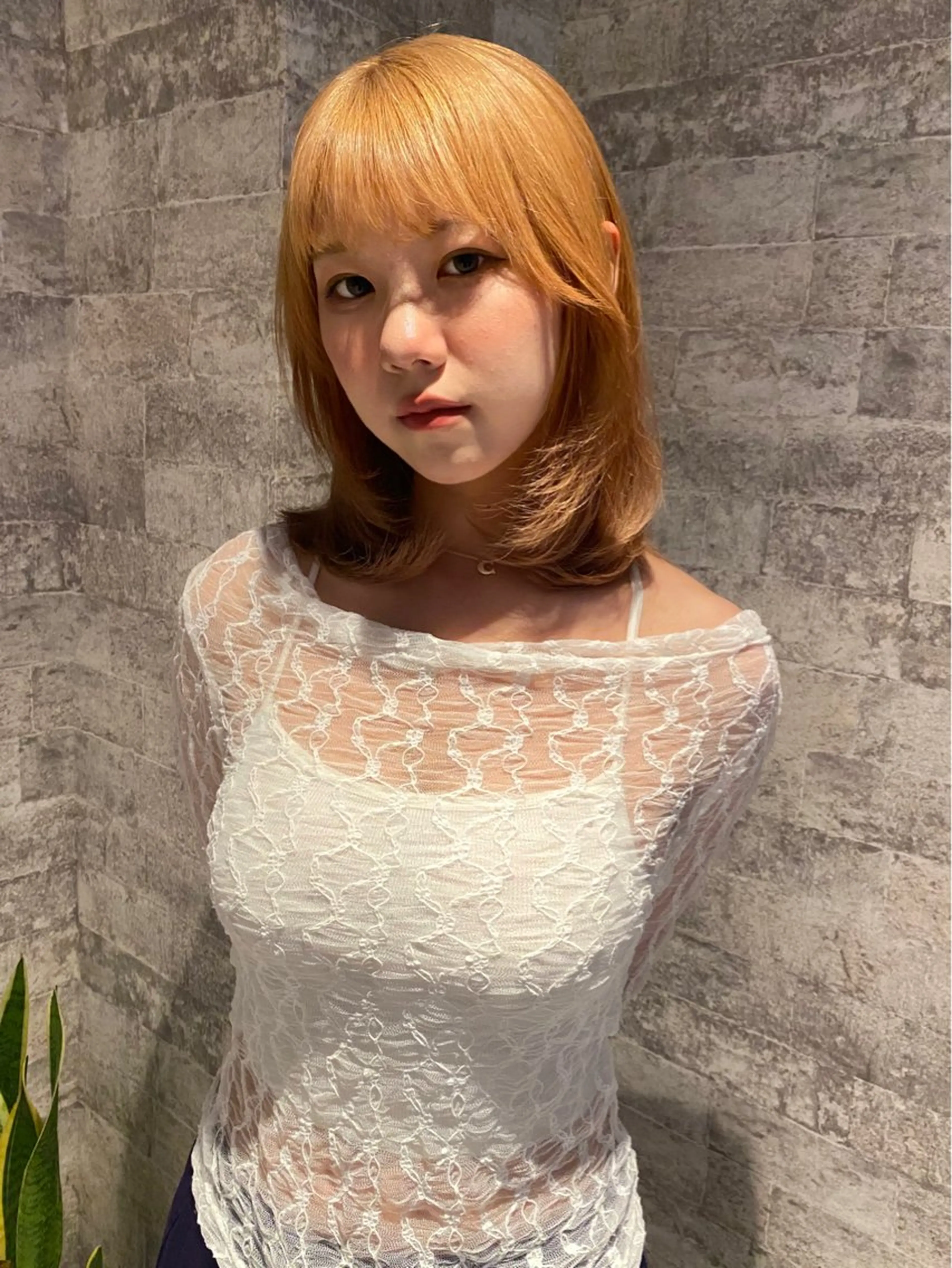 ミディアム カラー ブリーチ カット ヘアカラー トリートメント mai / linoah˚✧のヘアスタイル