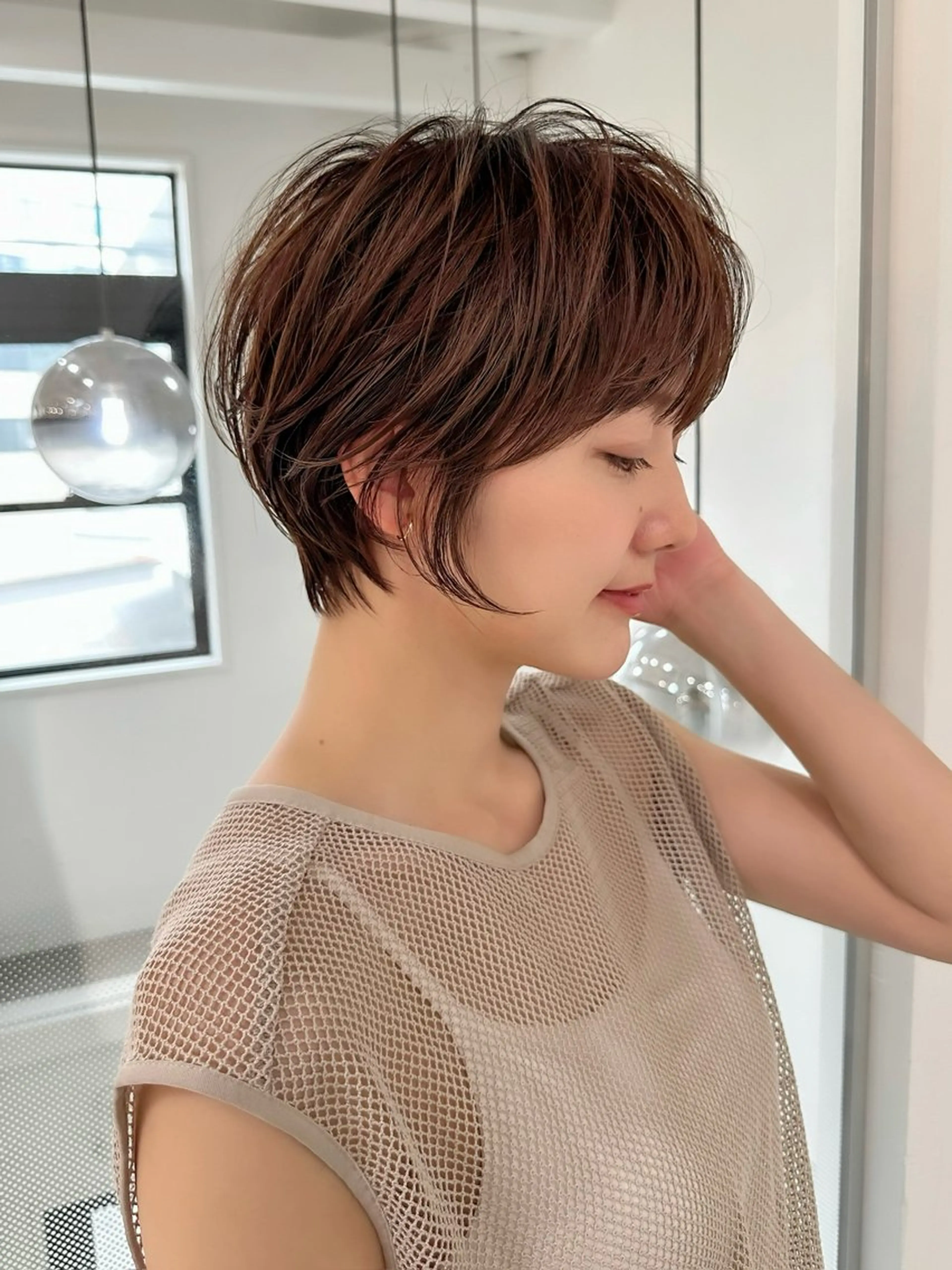 ショート ショートヘア 小顔カット カット ヘアカラー トリートメント ヘッドスパ taiga レイヤー /髪質改善/矯正🌈のヘアスタイル