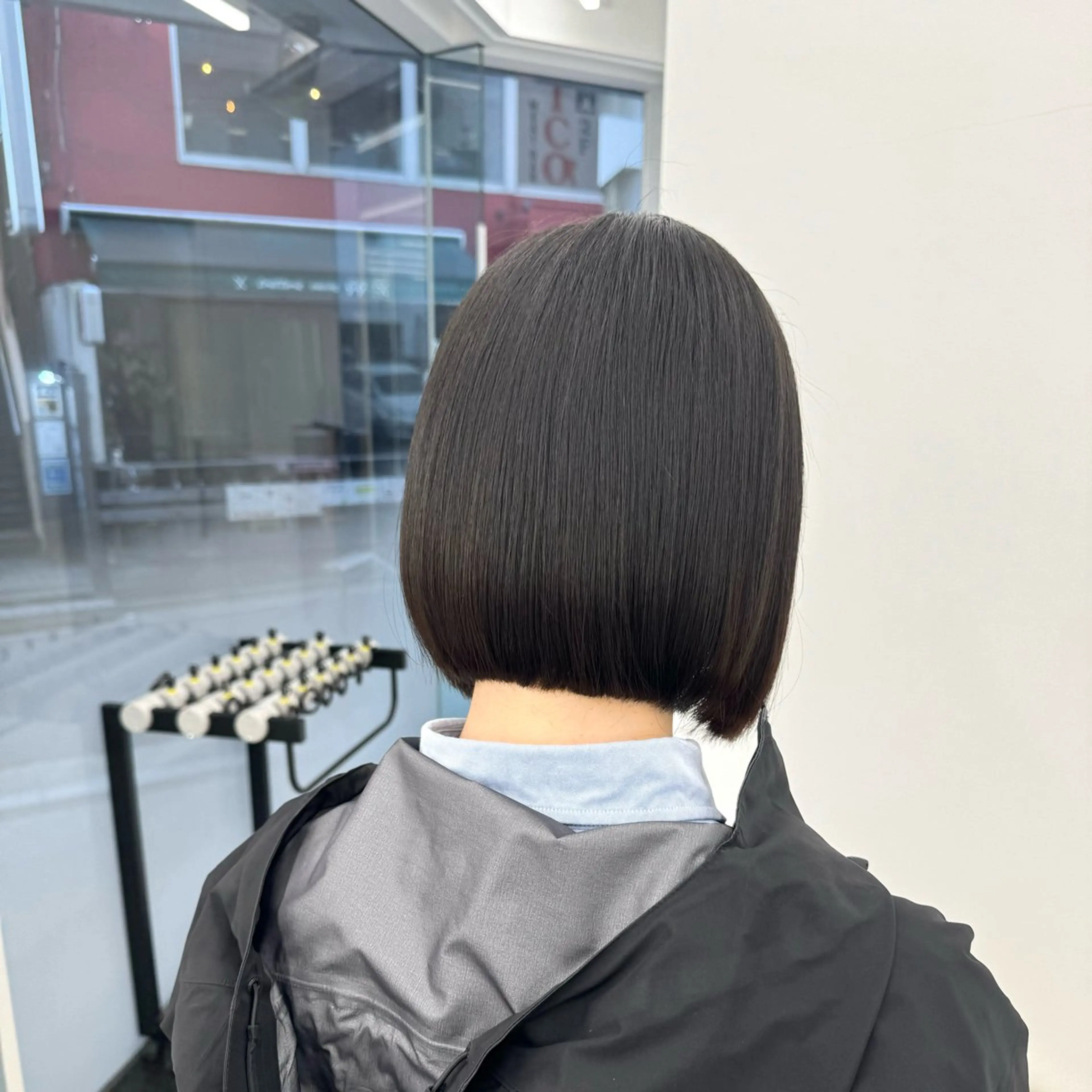 ミディアム カラー パーマ ヘアアレンジ メンズ キッズ ボブ×自然な縮毛矯正 RYOGAのヘアスタイル