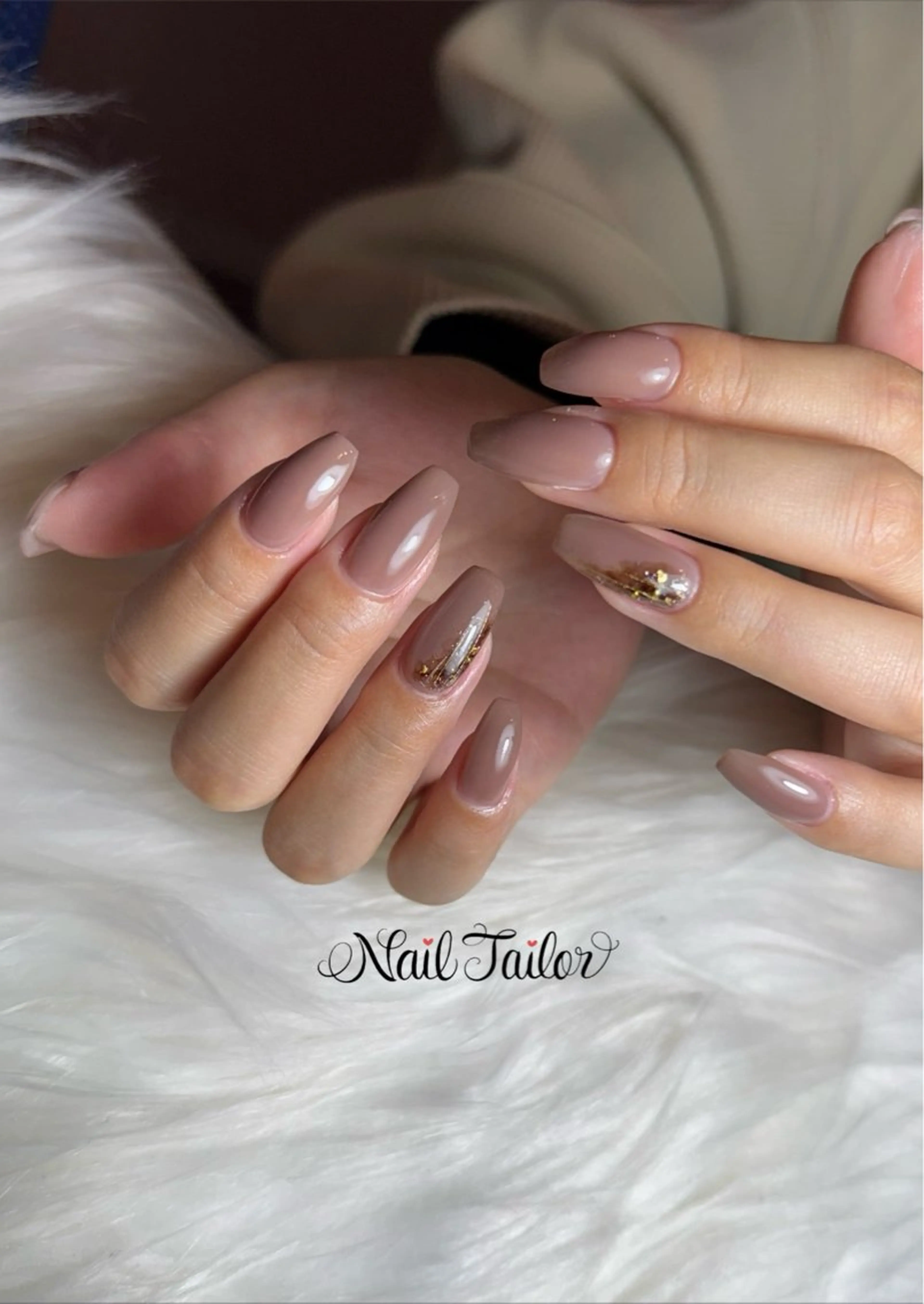 ネイル アートネイル ブラウン ニュアンスネイル オフィスネイル ワンカラーネイル ハンドネイル NailTailor ネイルテイラーのネイルデザイン