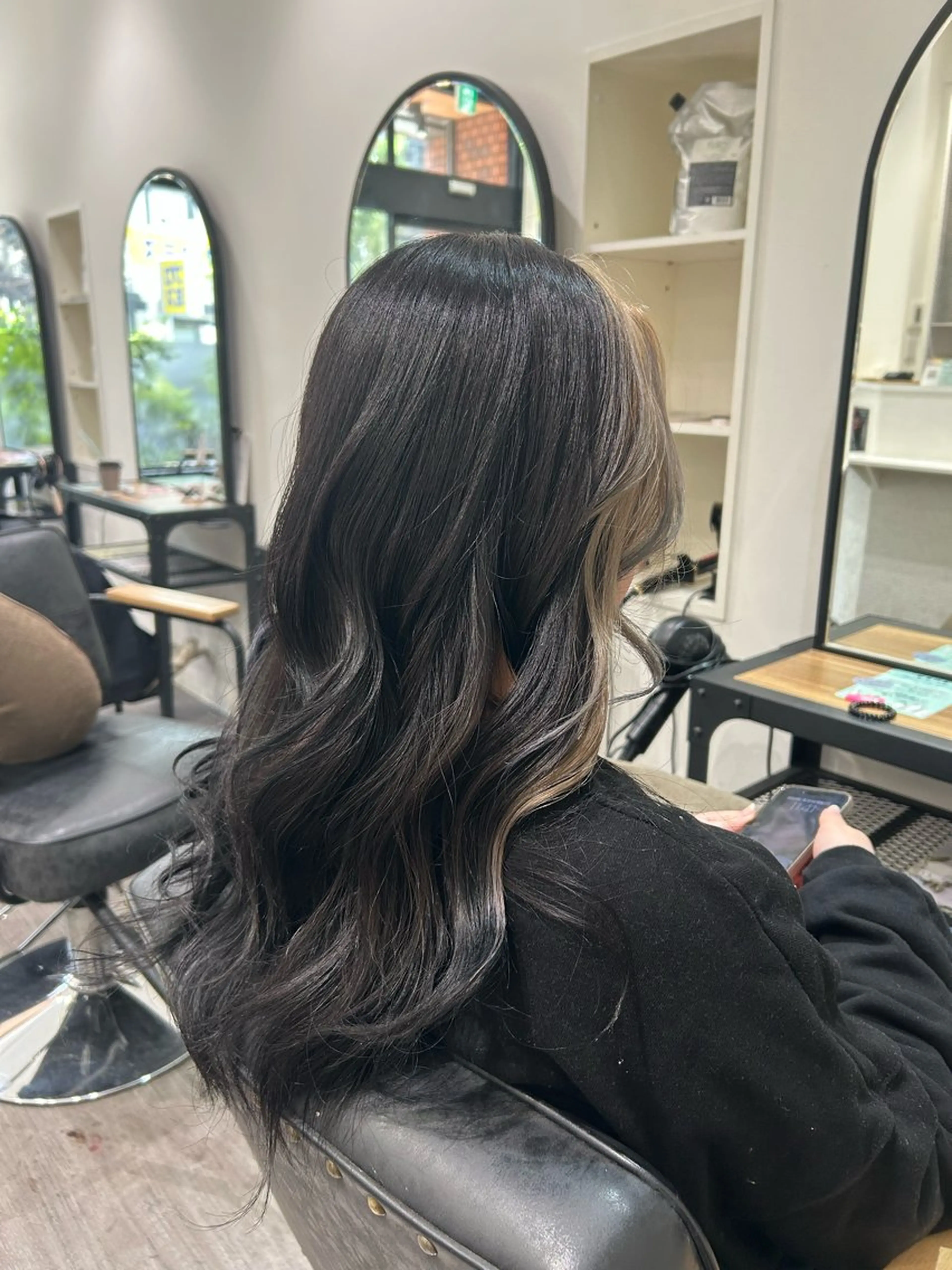 ロング カラー ヘアアレンジ ミストバング  フェイスフレーミング ヘアカラー トリートメント cocotte 💟草間紫音💟のヘアスタイル