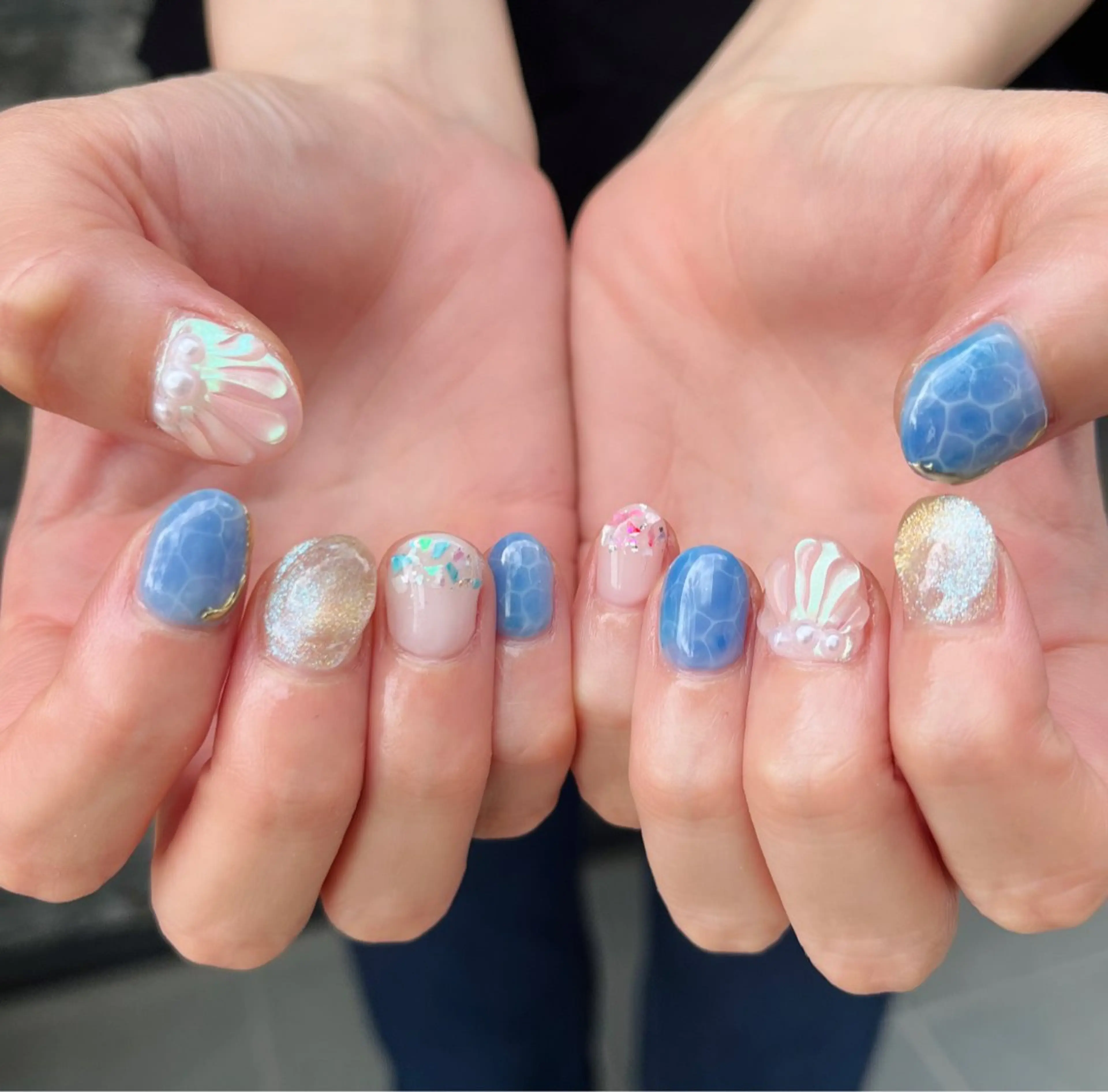 ネイル 夏ネイル ハンドネイル HazeGrass NAILのネイルデザイン