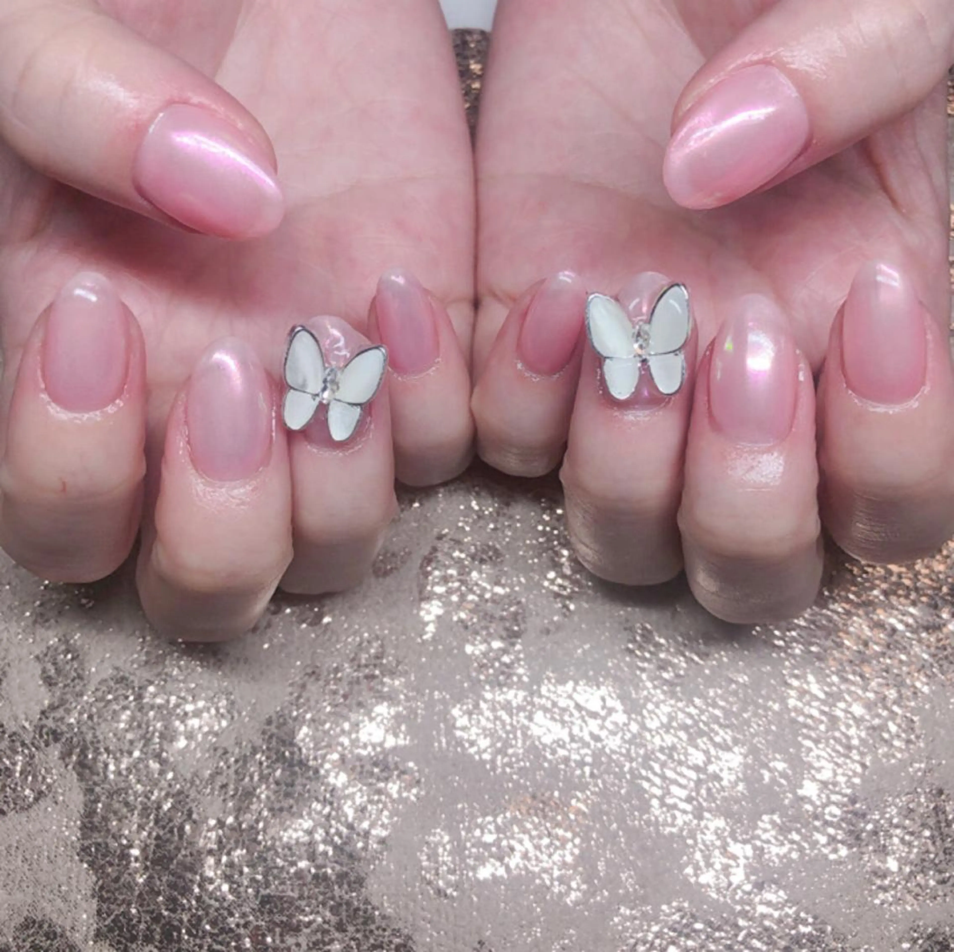 ネイル オーロラネイル ミラーネイル DollyGirl KYOKOのネイルデザイン