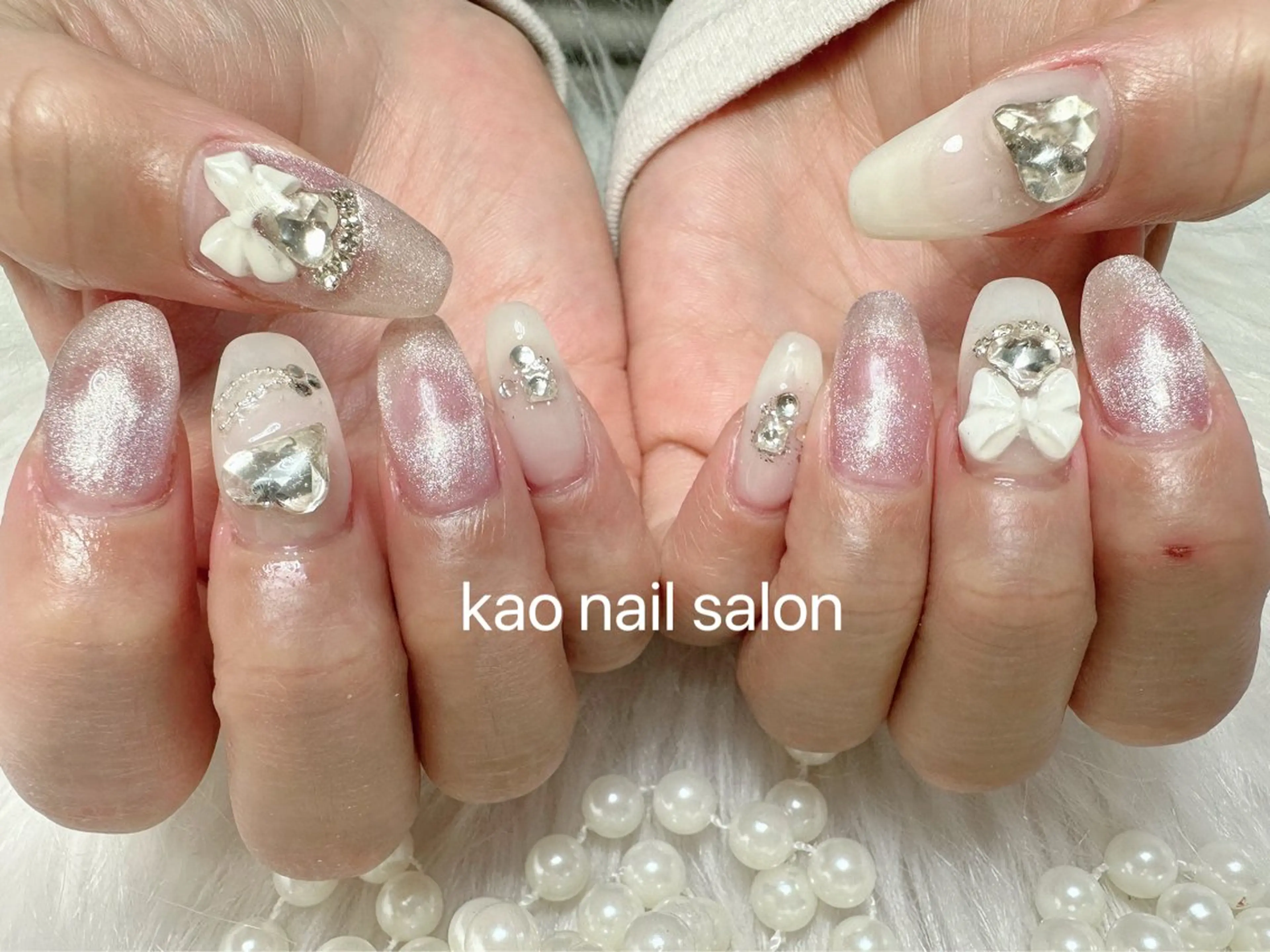 ネイル ハンドネイル kao nail マグネット/長さだしのネイルデザイン
