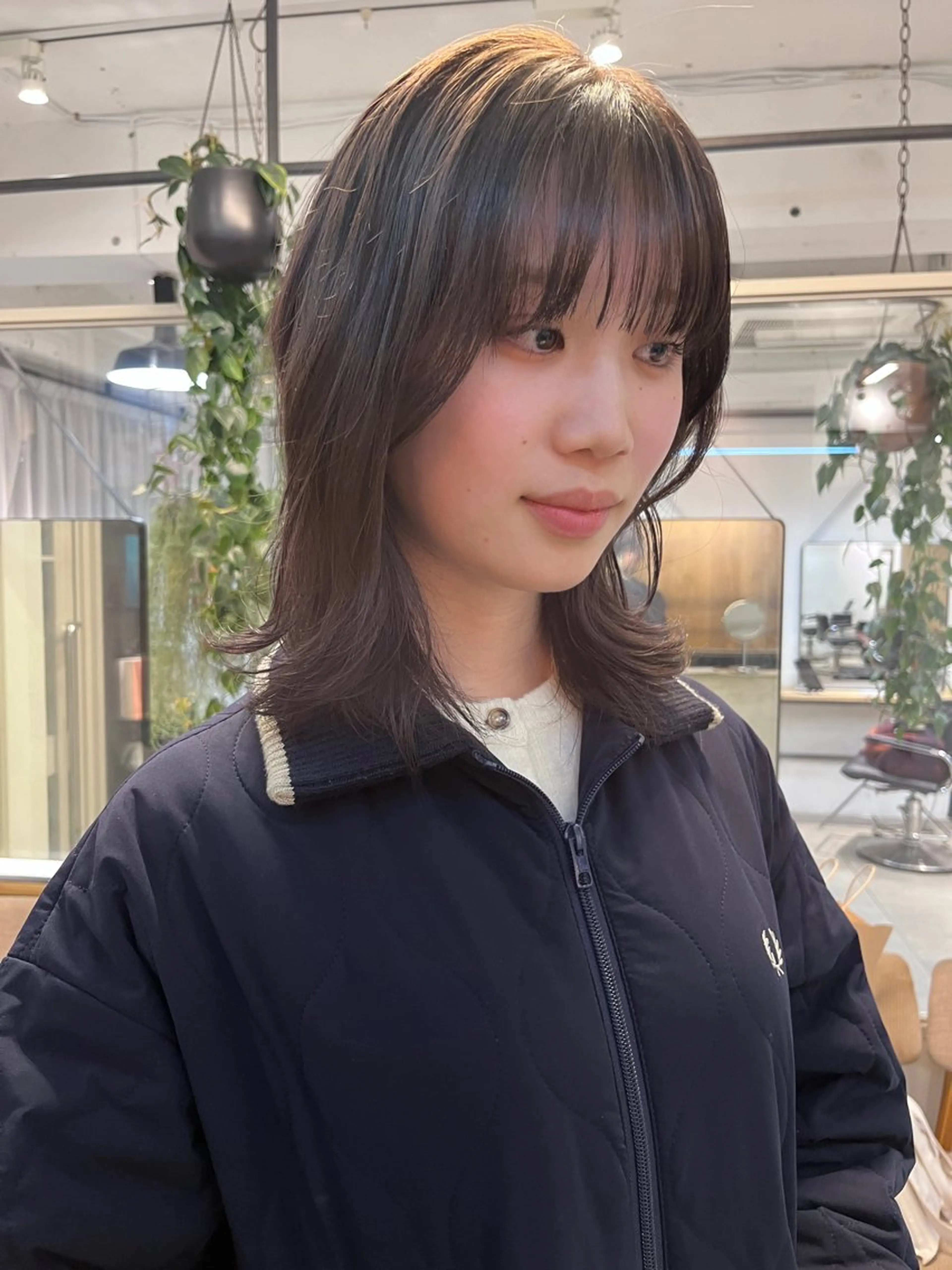 ミディアム カラー 透明感カラー カット ヘアカラー トリートメント 赤み消しカラー/ ナチュラル/トモキのヘアスタイル