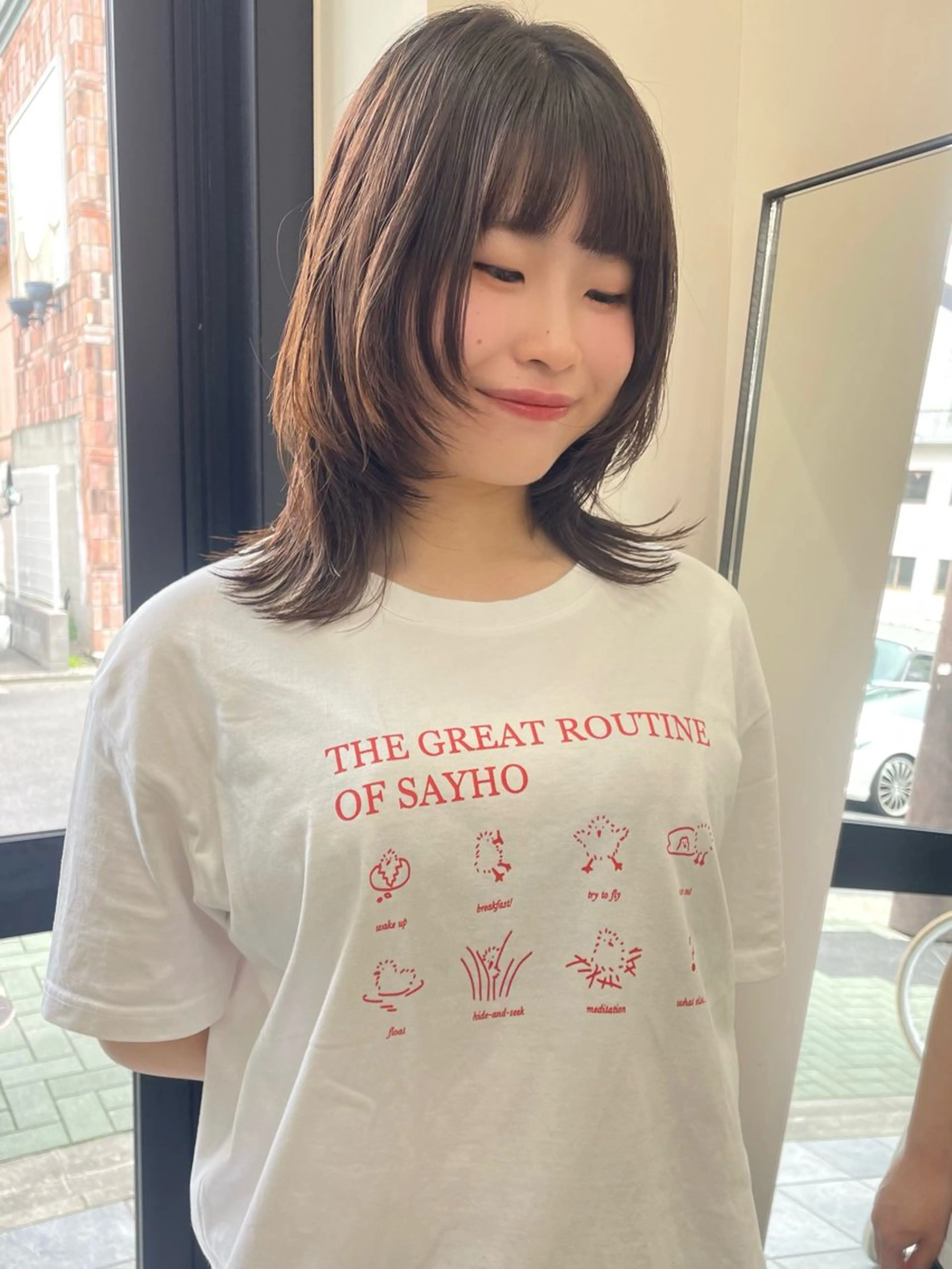 ミディアム ボブカットモデル/パ ーマ/harunaのヘアスタイル