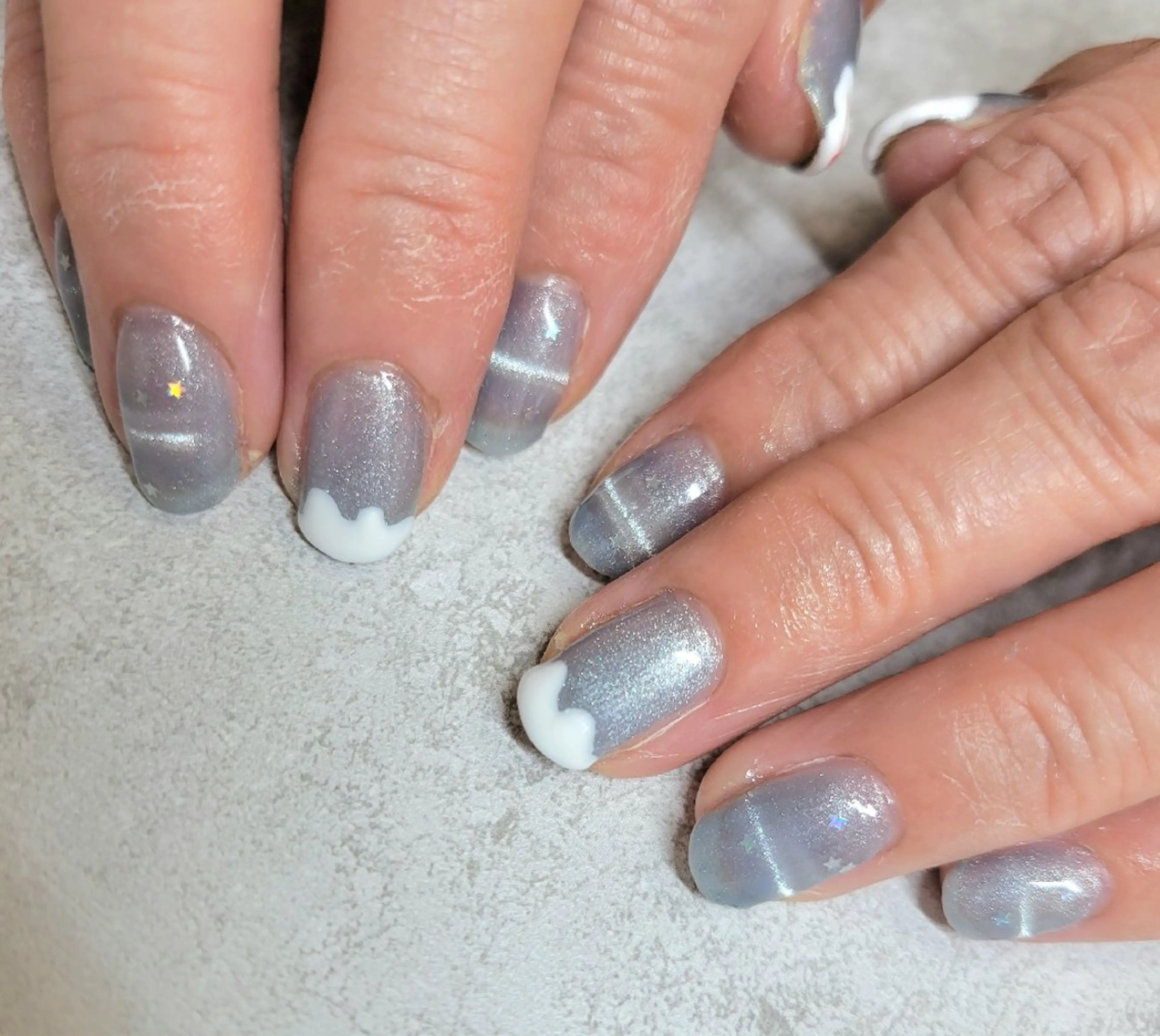 ネイル マグネットネイル 冬ネイル nail room  eu.  Hiroeのネイルデザイン