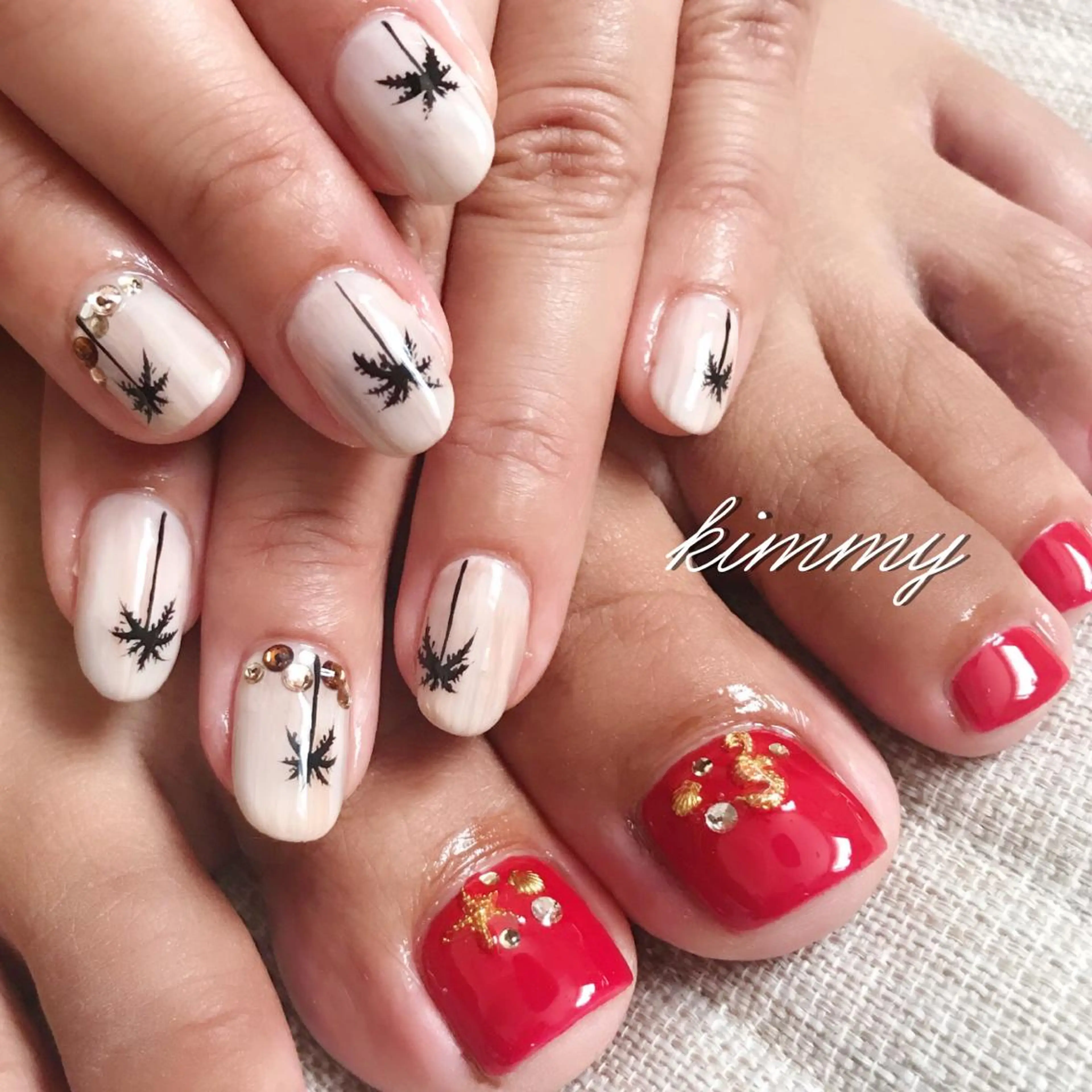 ネイル フットネイル ハンドネイル kimmy nailsのネイルデザイン