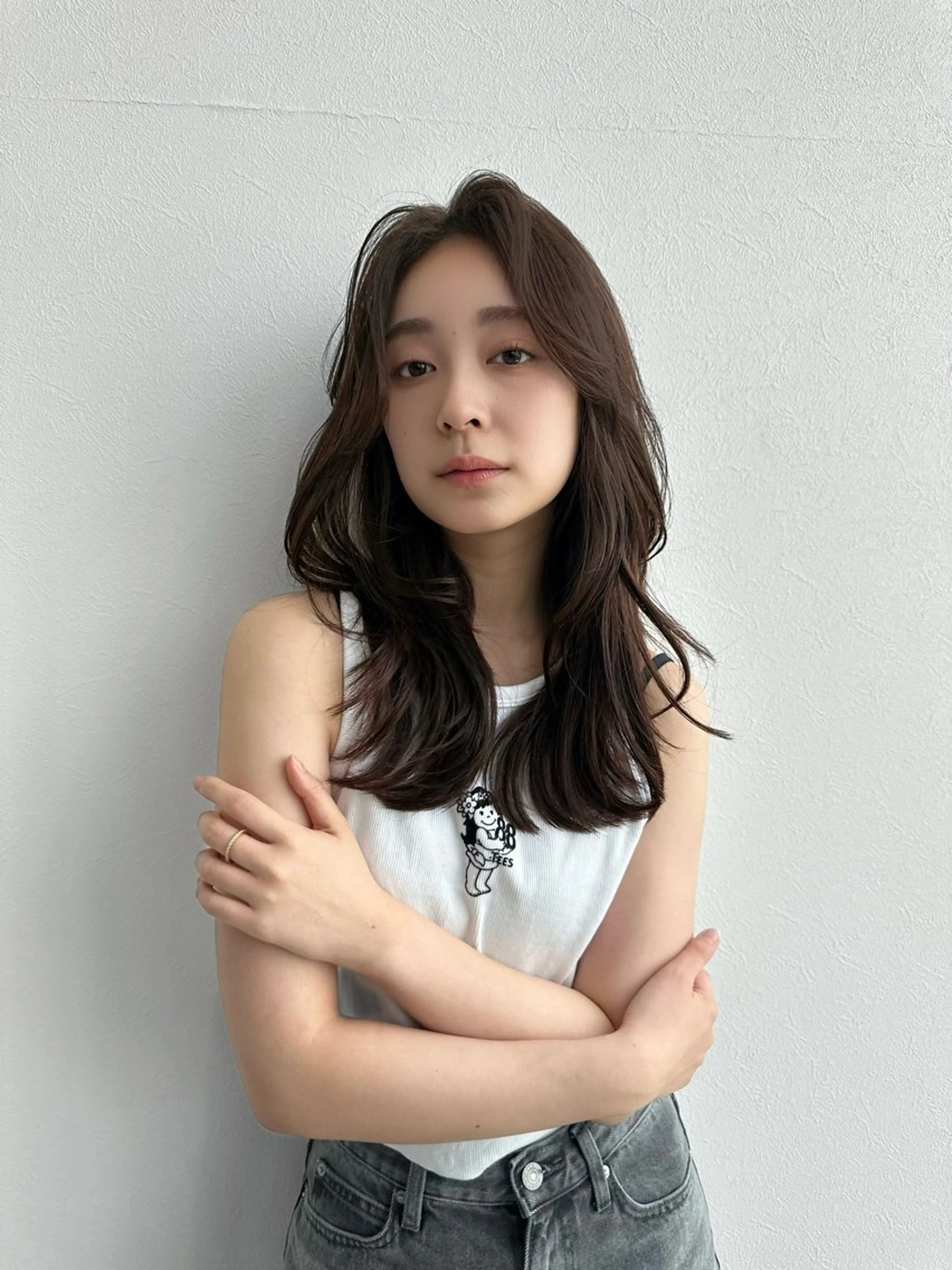 ロング カラー レイヤーカット カット ヘアカラー KURO/韓国ヘア /レイヤーカットのヘアスタイル