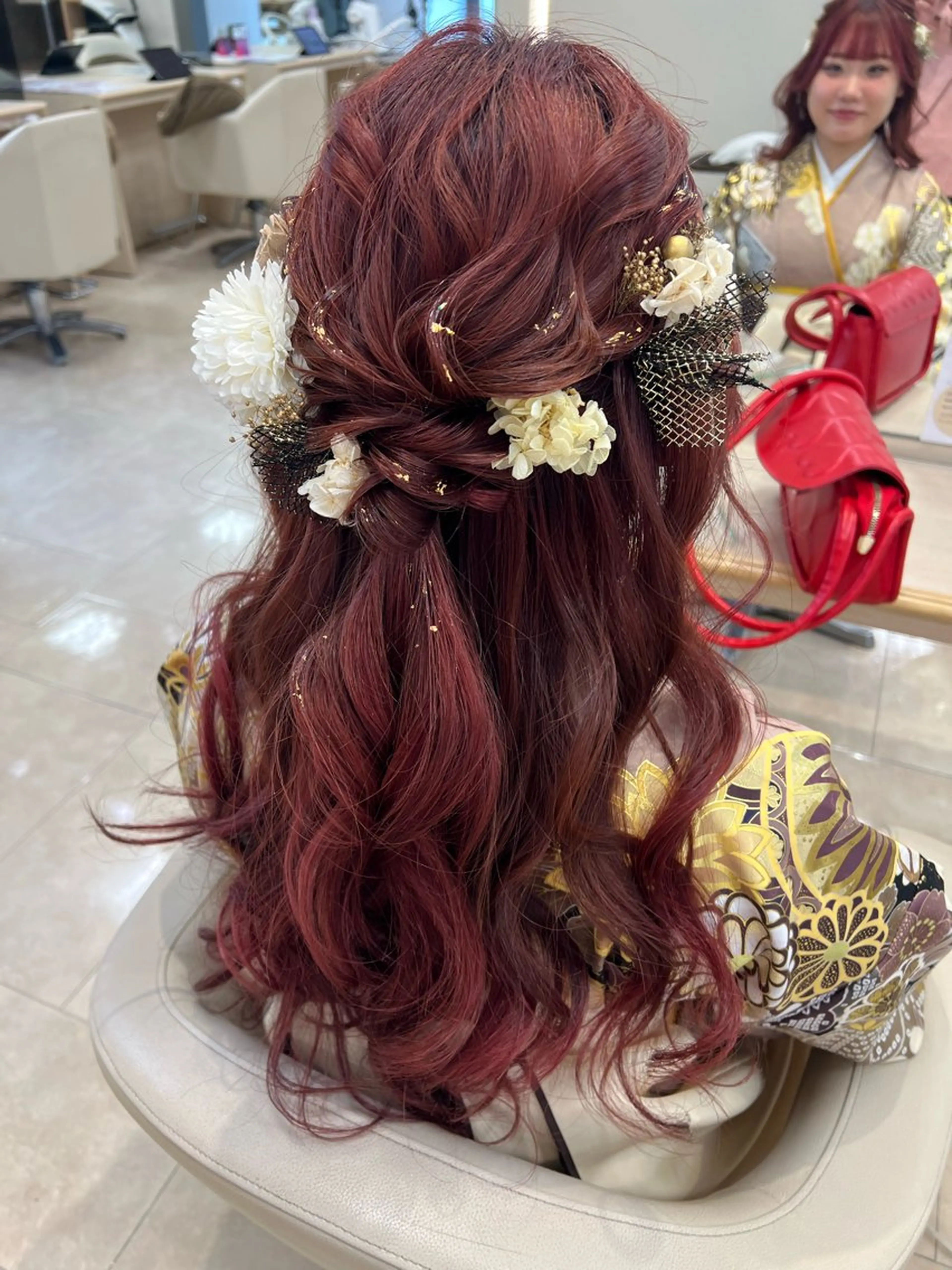 ロング ヘアアレンジ 卒業式のヘアスタイル ヘアセット 盛れるレイヤーカット 得意🌹井上美沙のヘアスタイル