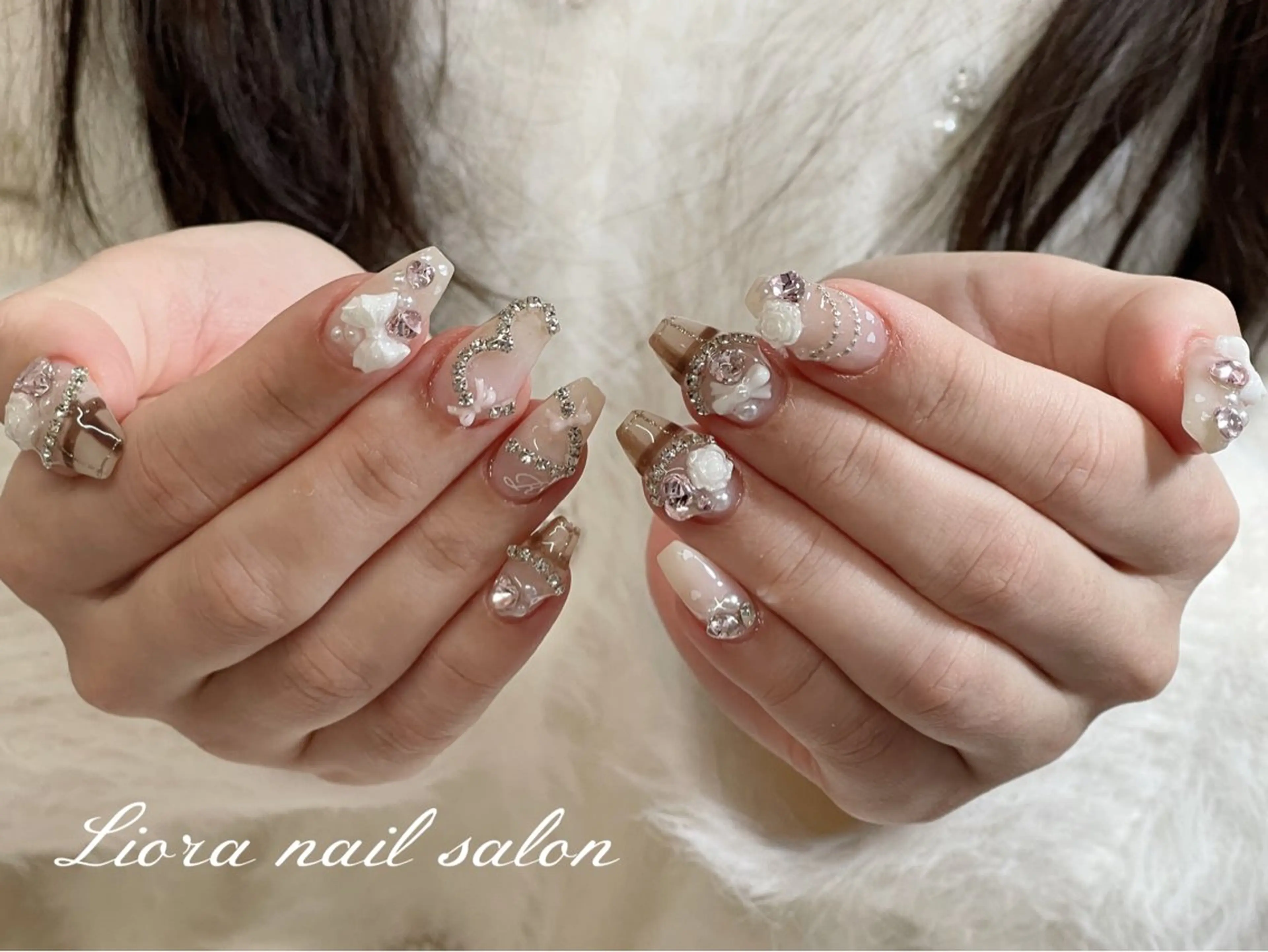 ネイル チークネイル フットネイル フレンチネイル ジェルネイル ガーリー ハンドネイル Liora nail スカルプ専門店のネイルデザイン