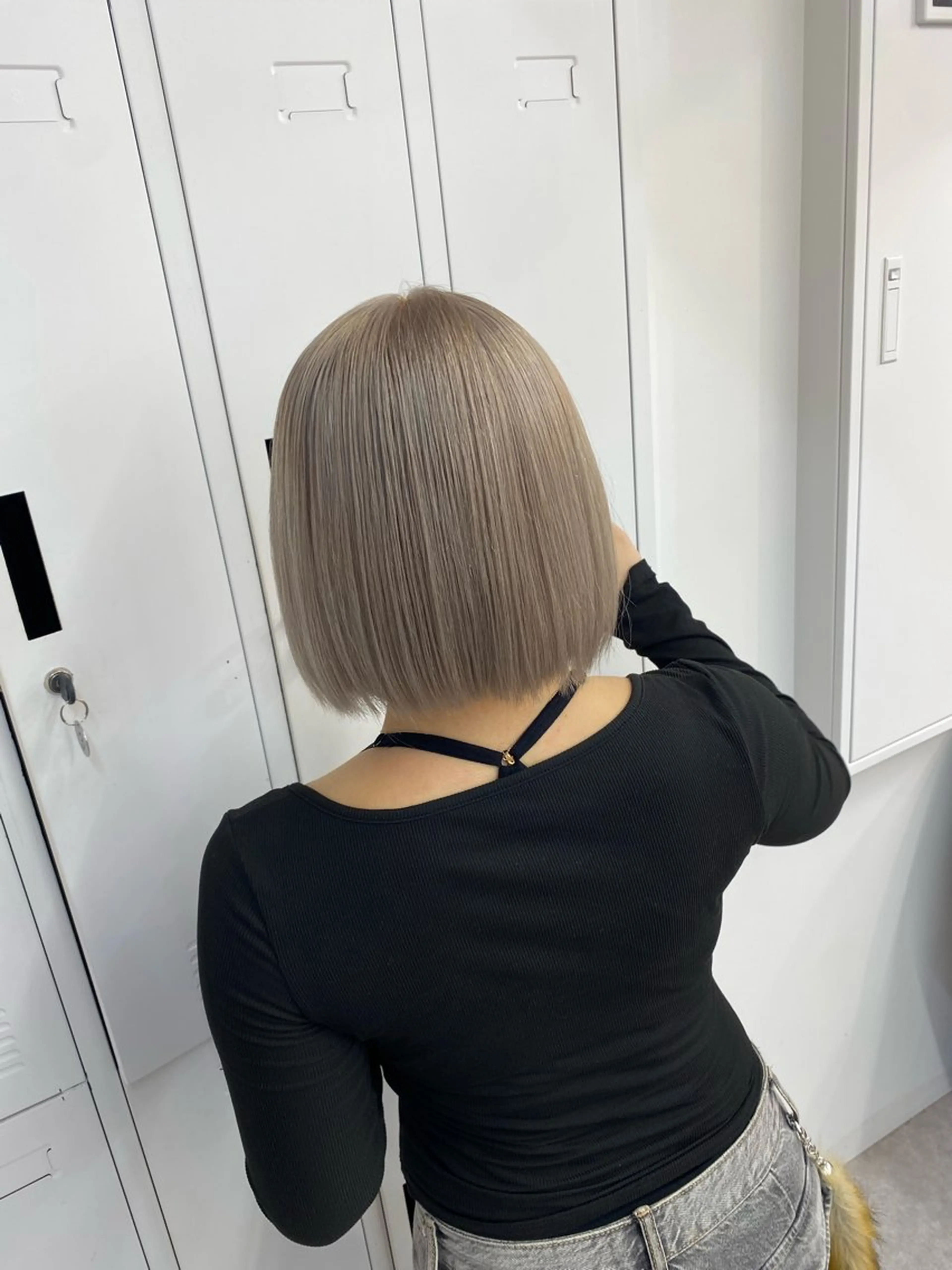 ミディアム カラー ベージュカラー ブロンド ダブルカラー ハイトーンカラー ピンクカラー カットモデル様無料 💎saaya💎のヘアスタイル