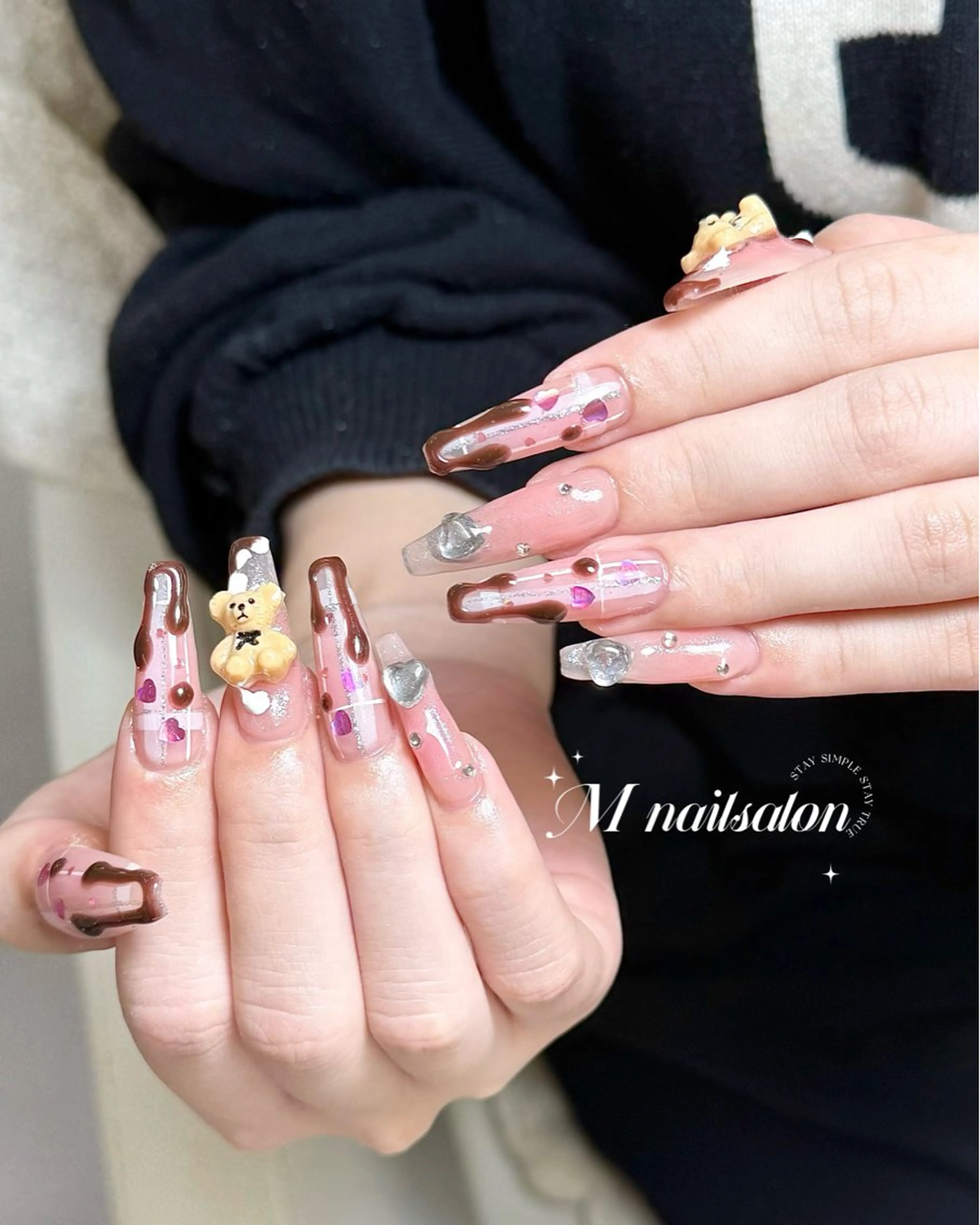 ネイル ハンドネイル M🌷nail 長さだし専門店のネイルデザイン