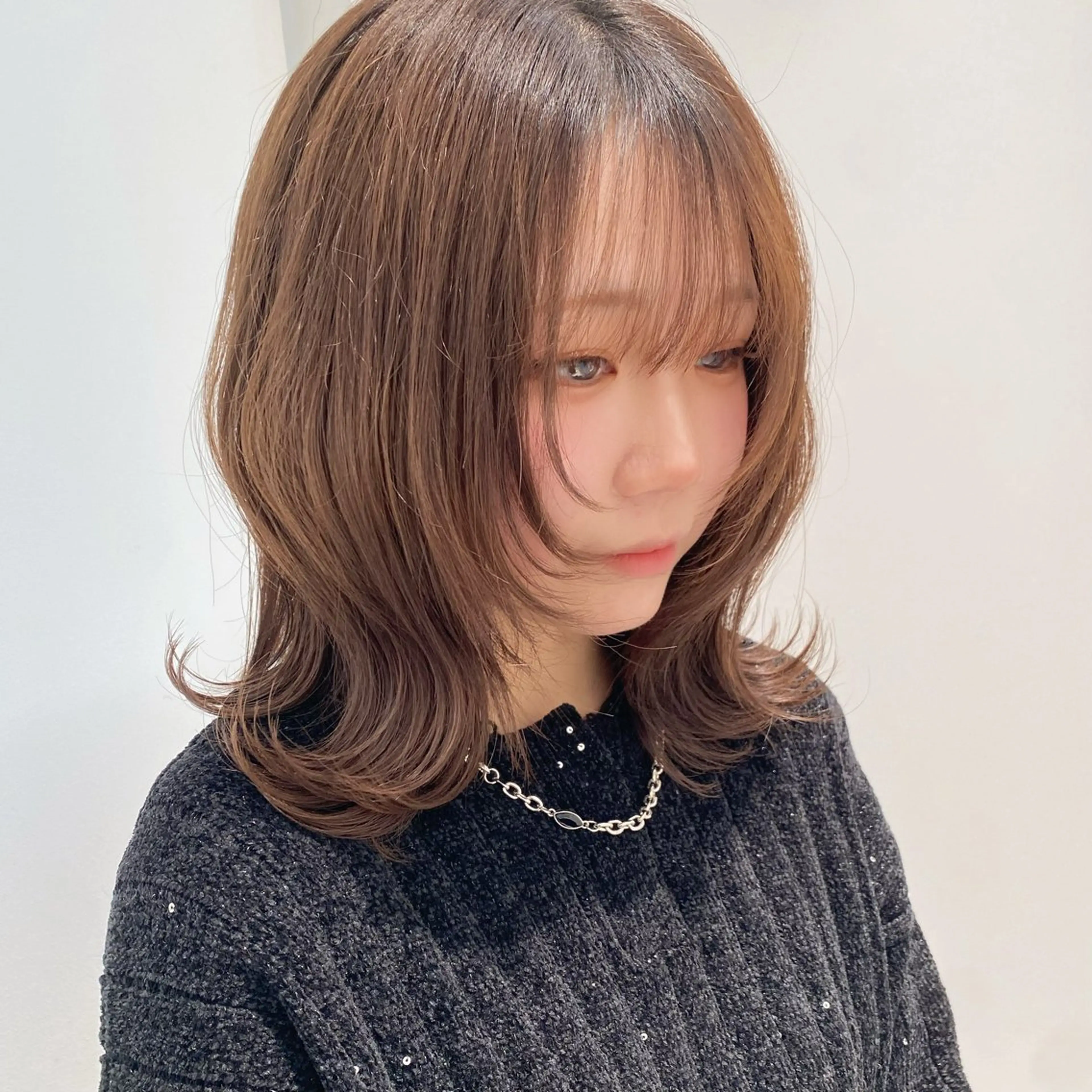 ミディアム カット ヘアカラー トリートメント ショート〜ミディアム 喜多司のヘアスタイル