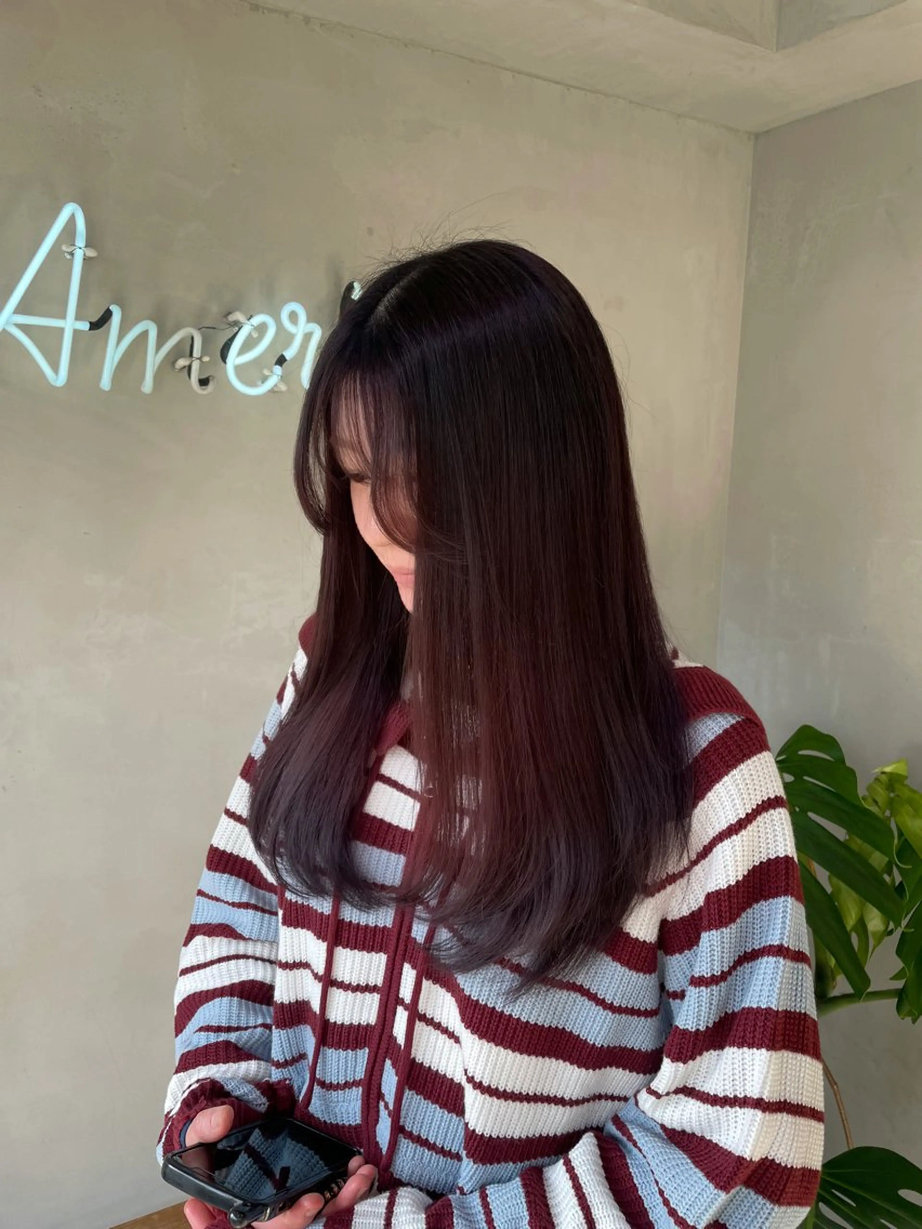 ロング カラー カット ヘアカラー トリートメント 新宿/透明感カラー/ 髪質改善/桜良のヘアスタイル