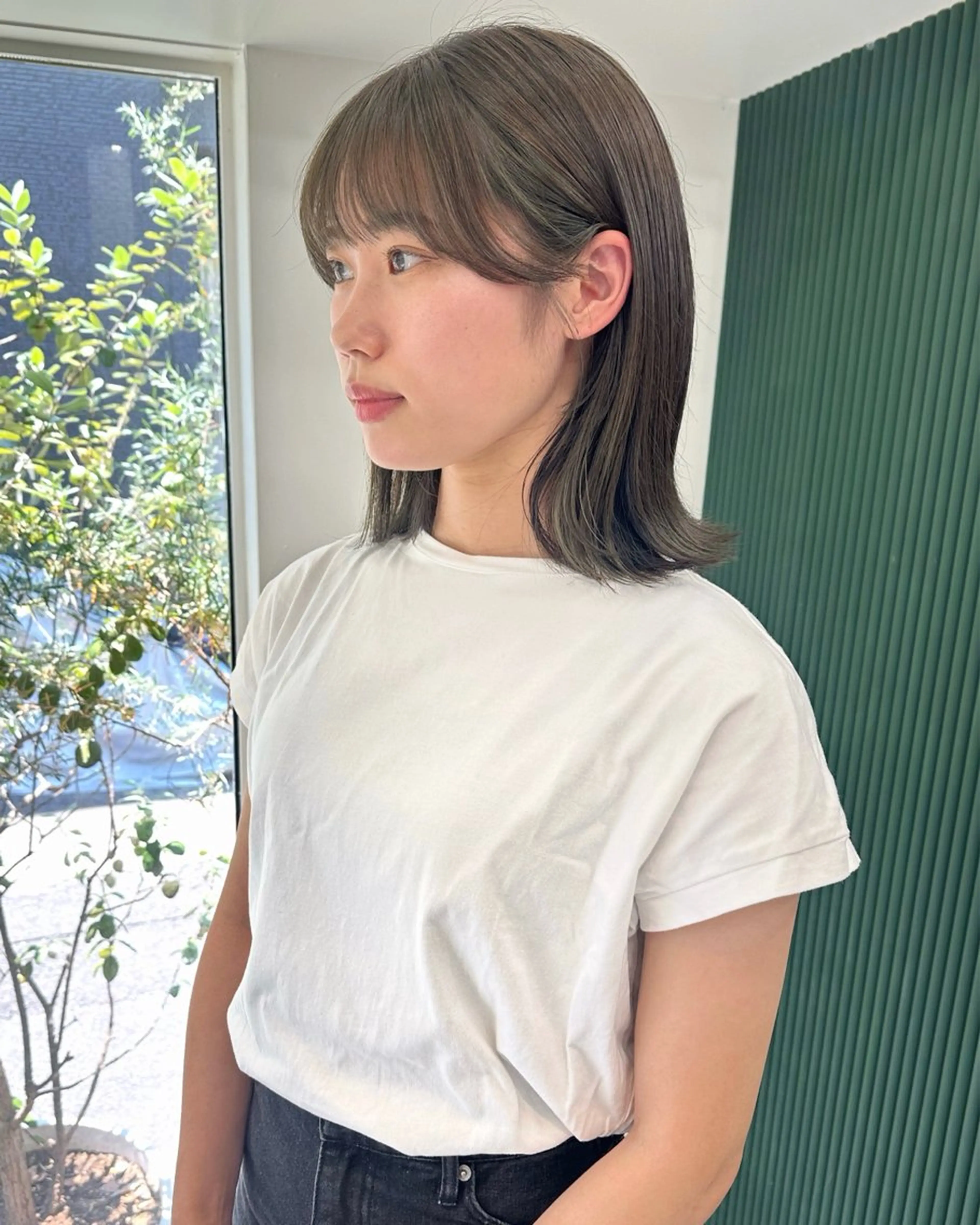 ミディアム カラー オリーブカラー トリートメント カット ヘアカラー レイヤーカット🪄 耳ツボ🎀Ayumiのヘアスタイル