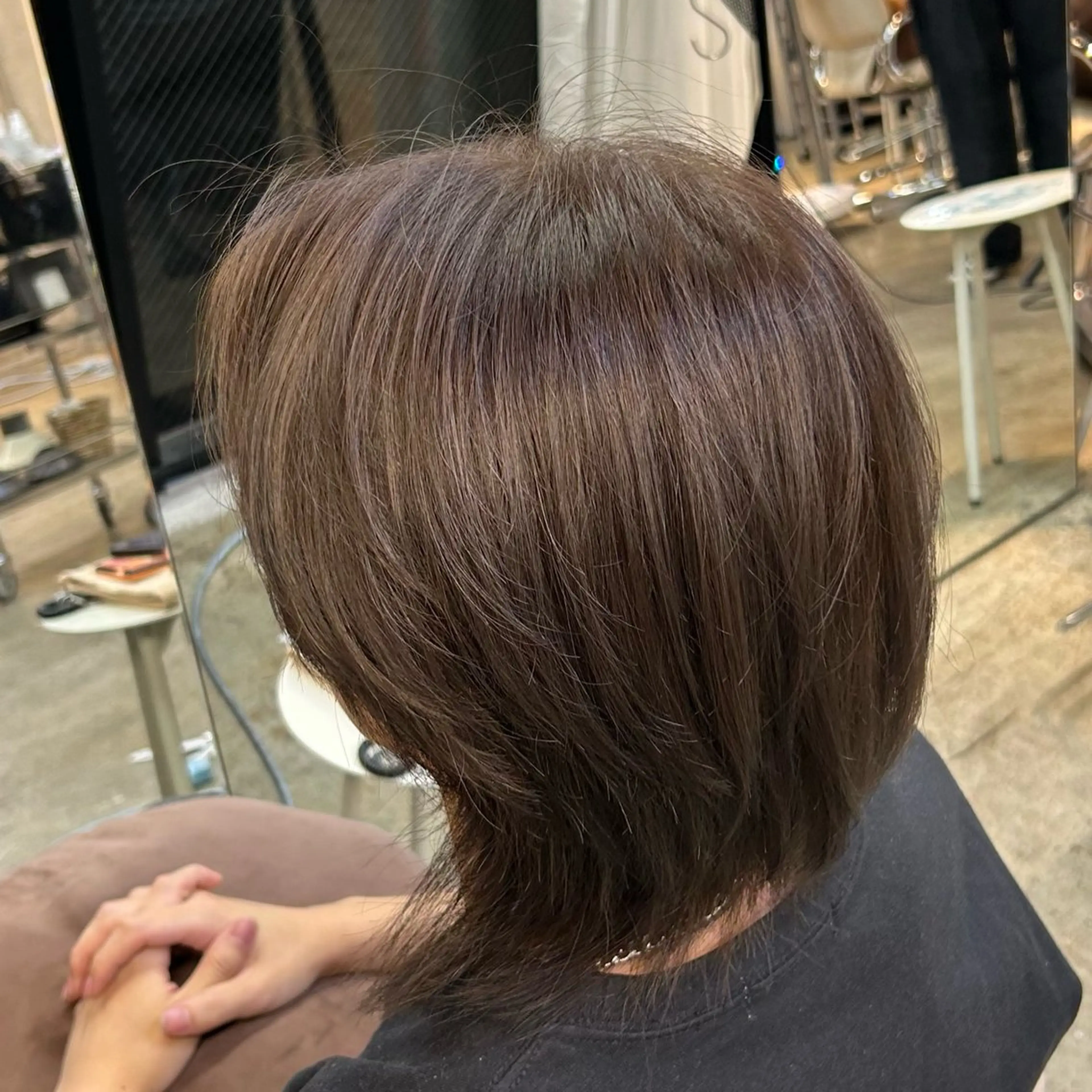 セミロング カラー ヘアカラー ANLY.meijijingumae所属・レイヤーカット/ 透明感カラー/真菜のヘアスタイル