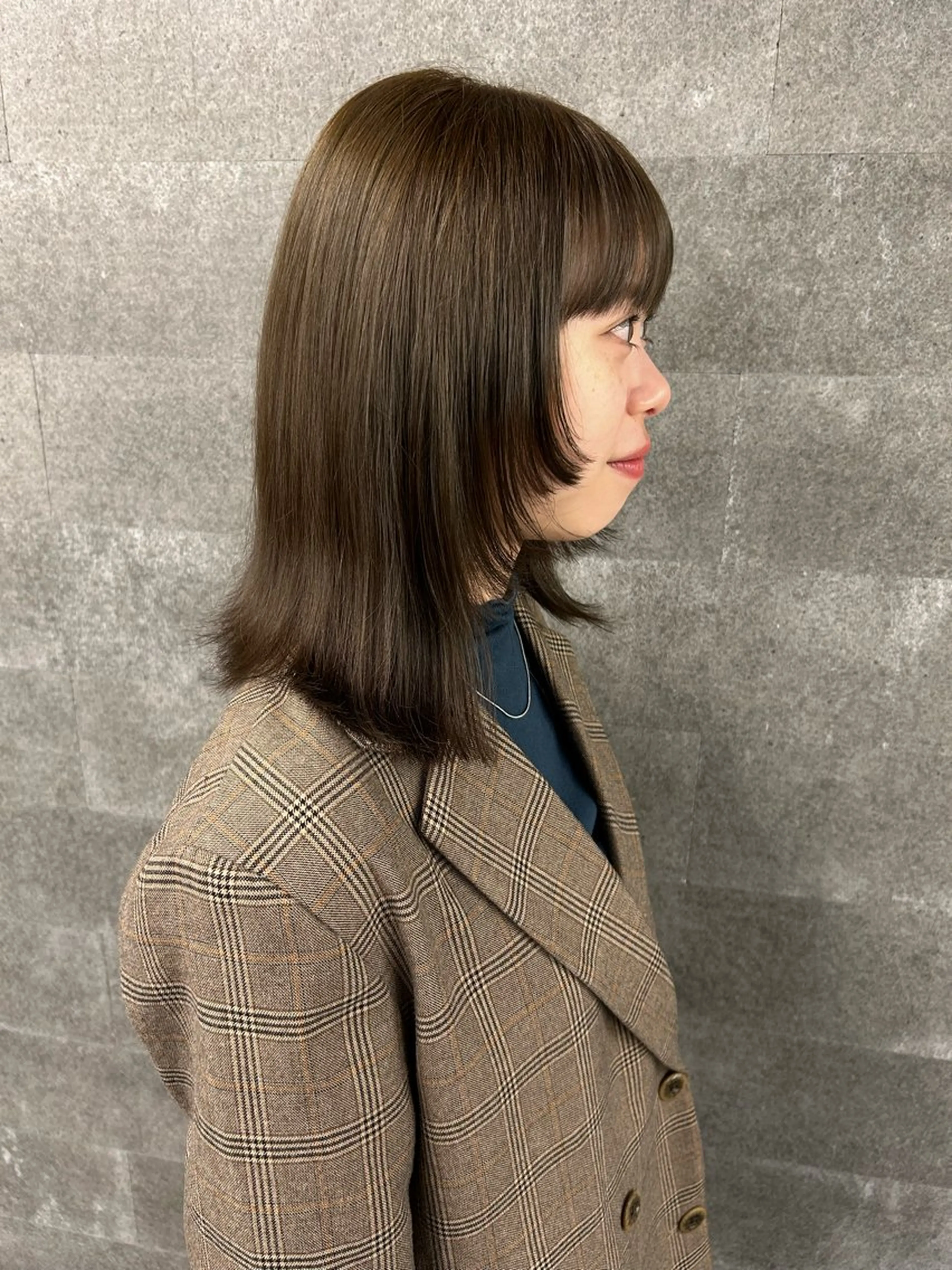 ミディアム カラー ブラウンカラー オリーブブラウン かえで🫧 カットモデル募集中のヘアスタイル