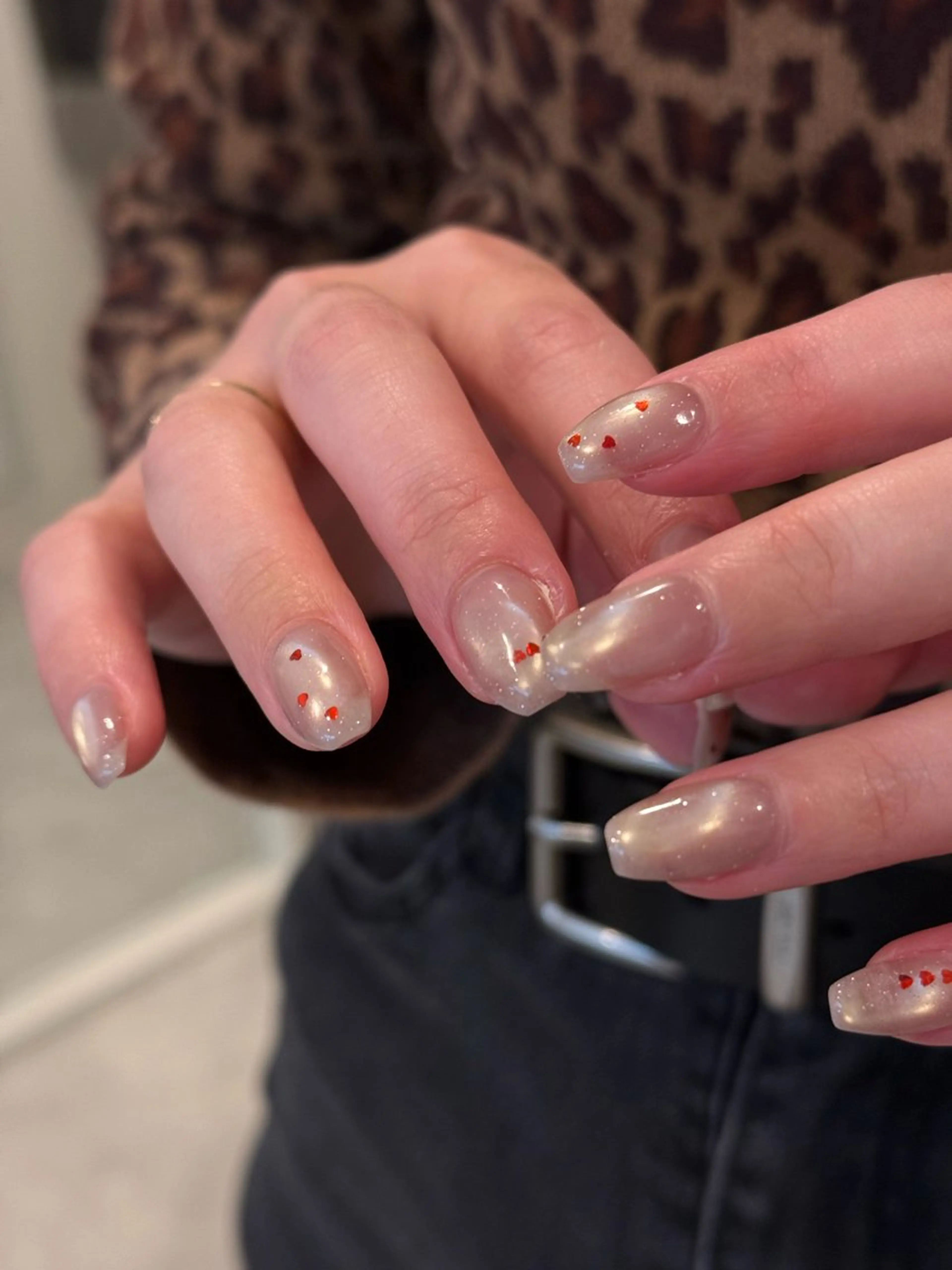 ネイル アートネイル ハート マグネットネイル ハンドネイル nr. nayuのネイルデザイン