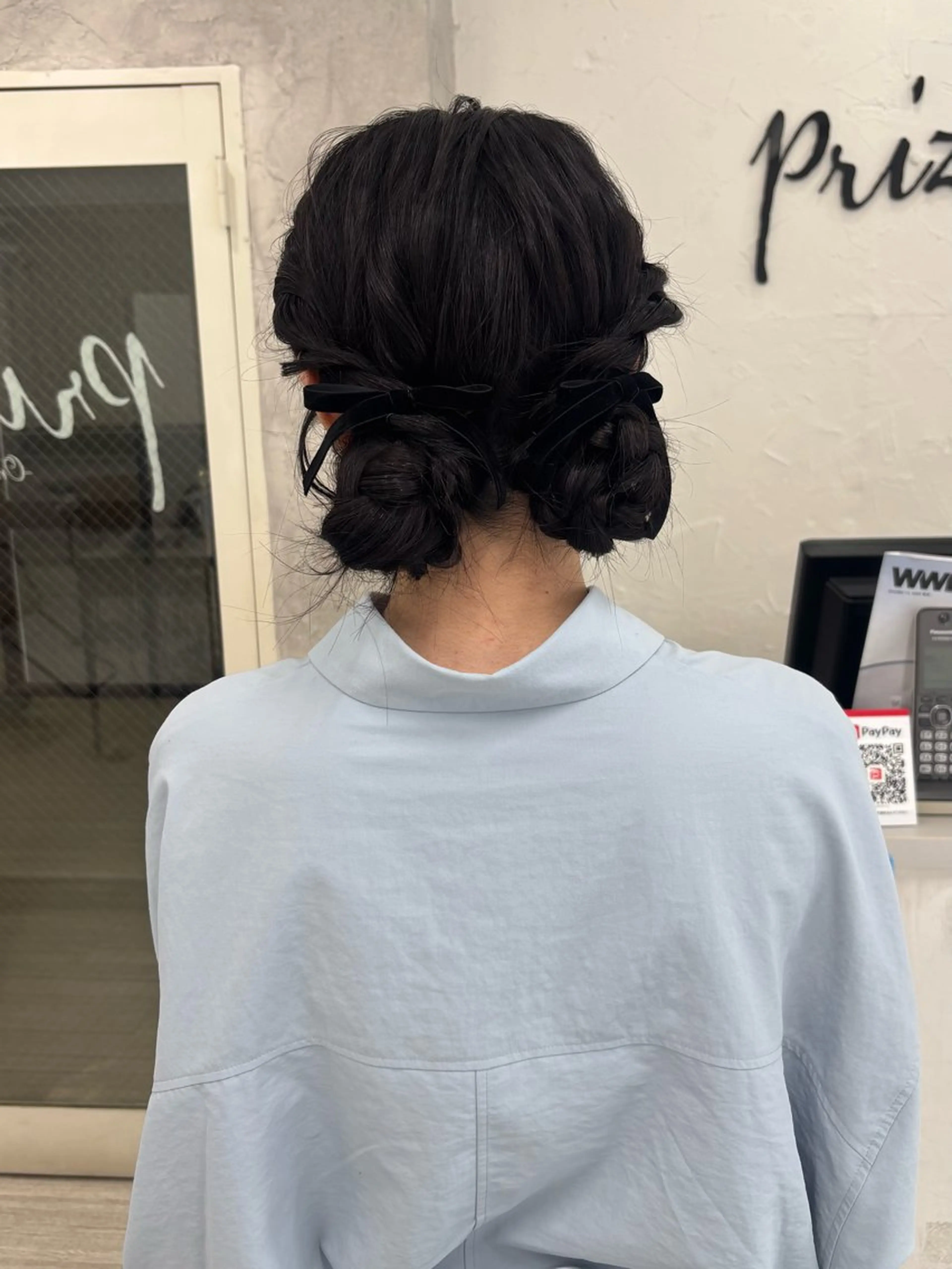 ロング ヘアアレンジ お団子ヘア 🎀 YURI 🎀 ヘアアレンジ  原宿のヘアスタイル