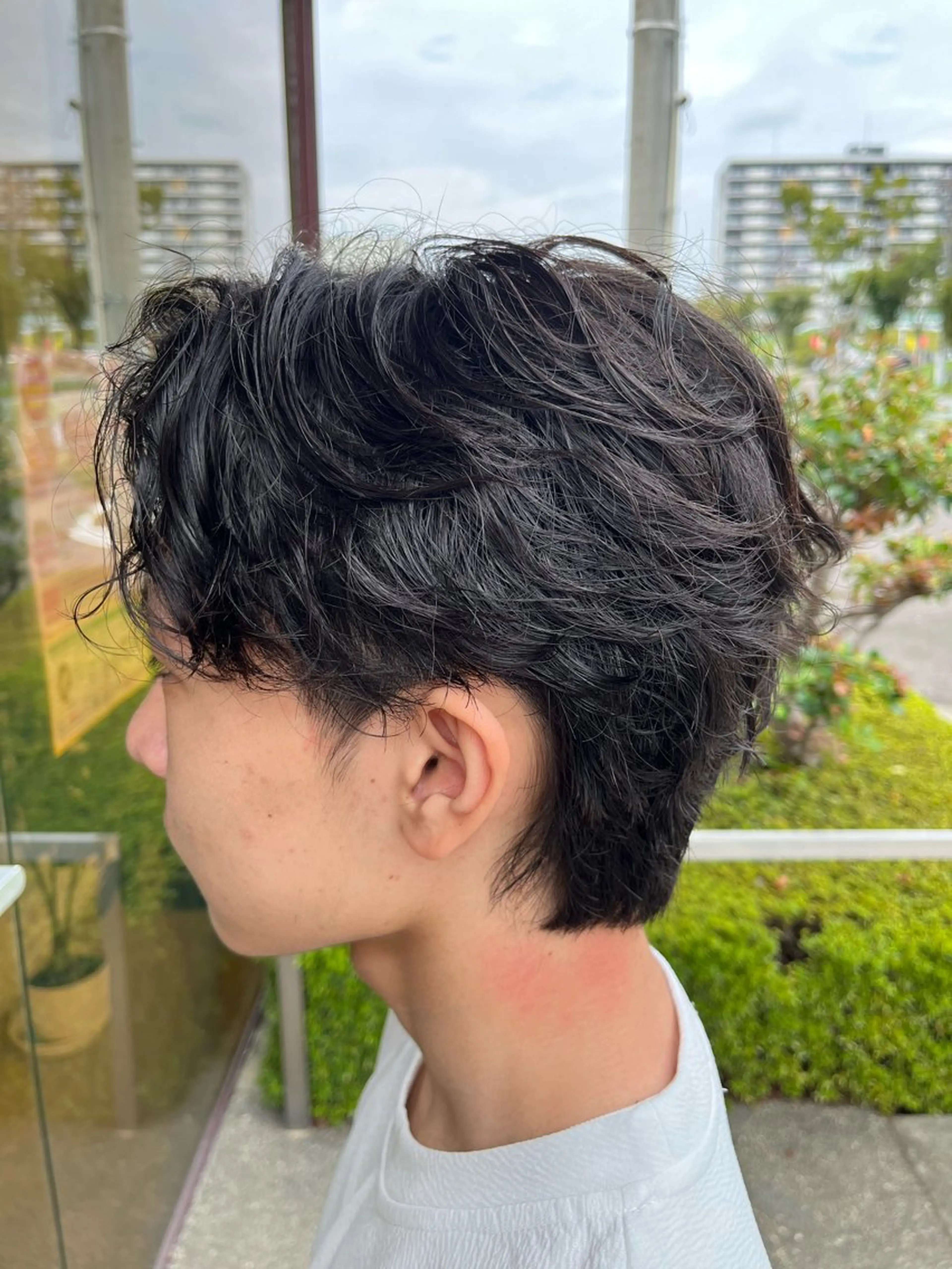 ショート パーマ メンズ フェザーパーマ メンズパーマ 刈り上げ カット パーマ 北川 寛之✨メンズパーマ✨のヘアスタイル