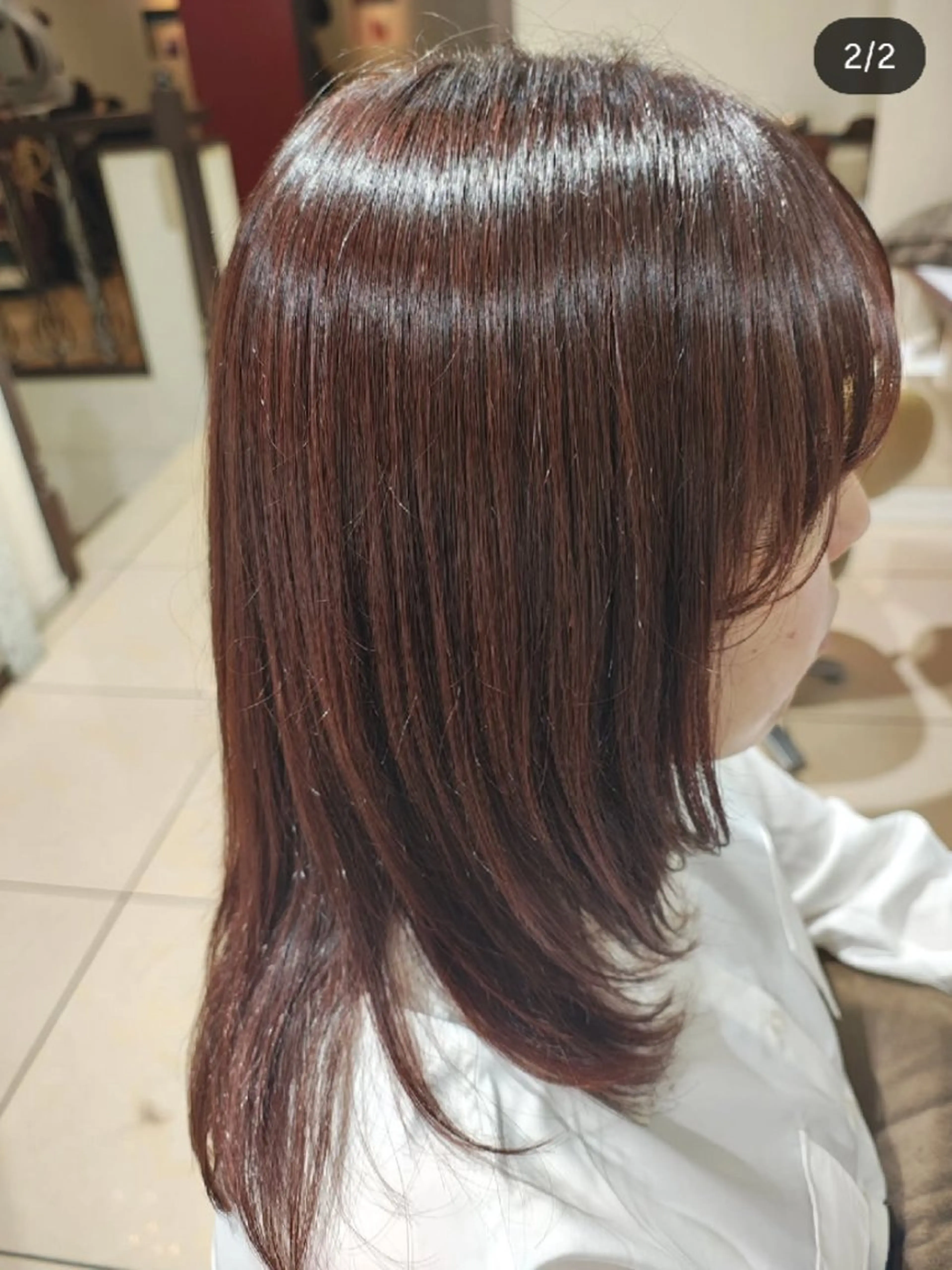 セミロング カラー カット ヘアカラー トリートメント 清水 怜子のヘアスタイル