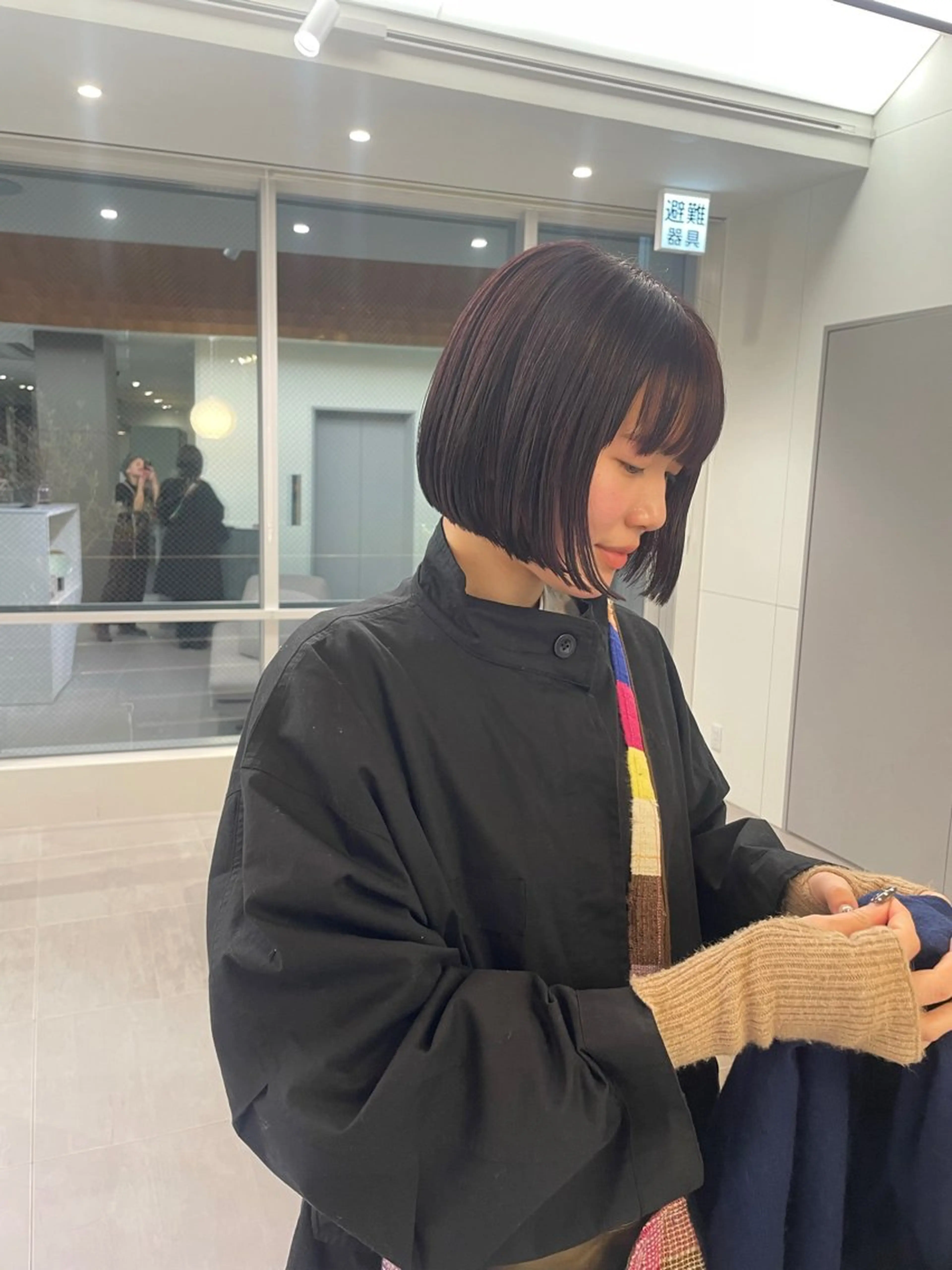 ショート カラー ベージュカラー ブリーチ カシス 透明感カラー ダブルカラー ヘアカラー トリートメント 髪質改善カラー/ボブ 🌻Mutsumiのヘアスタイル