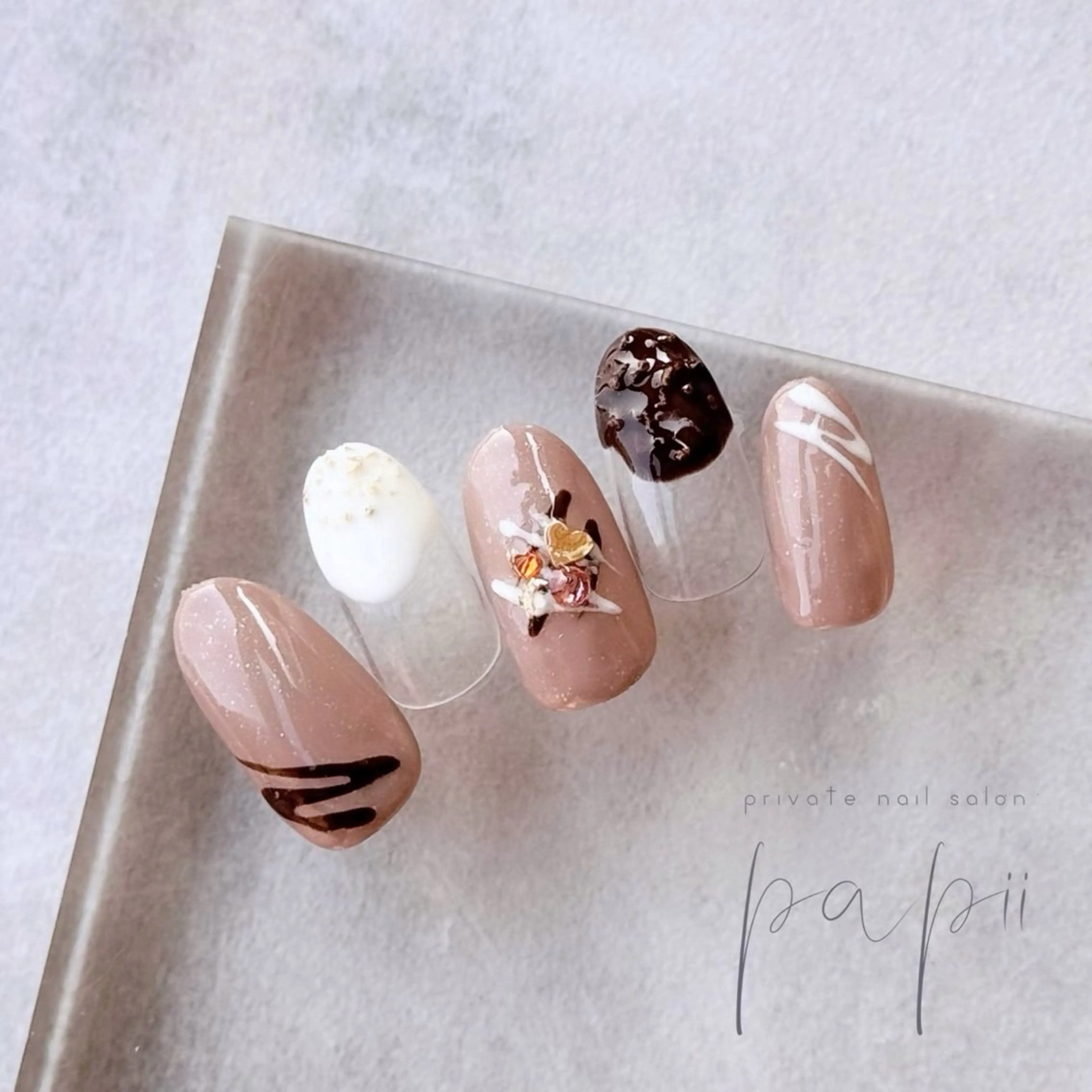 ネイル シンプルネイル ハンドネイル private nail salon papii所属・papii☆ kurodaのネイルデザイン