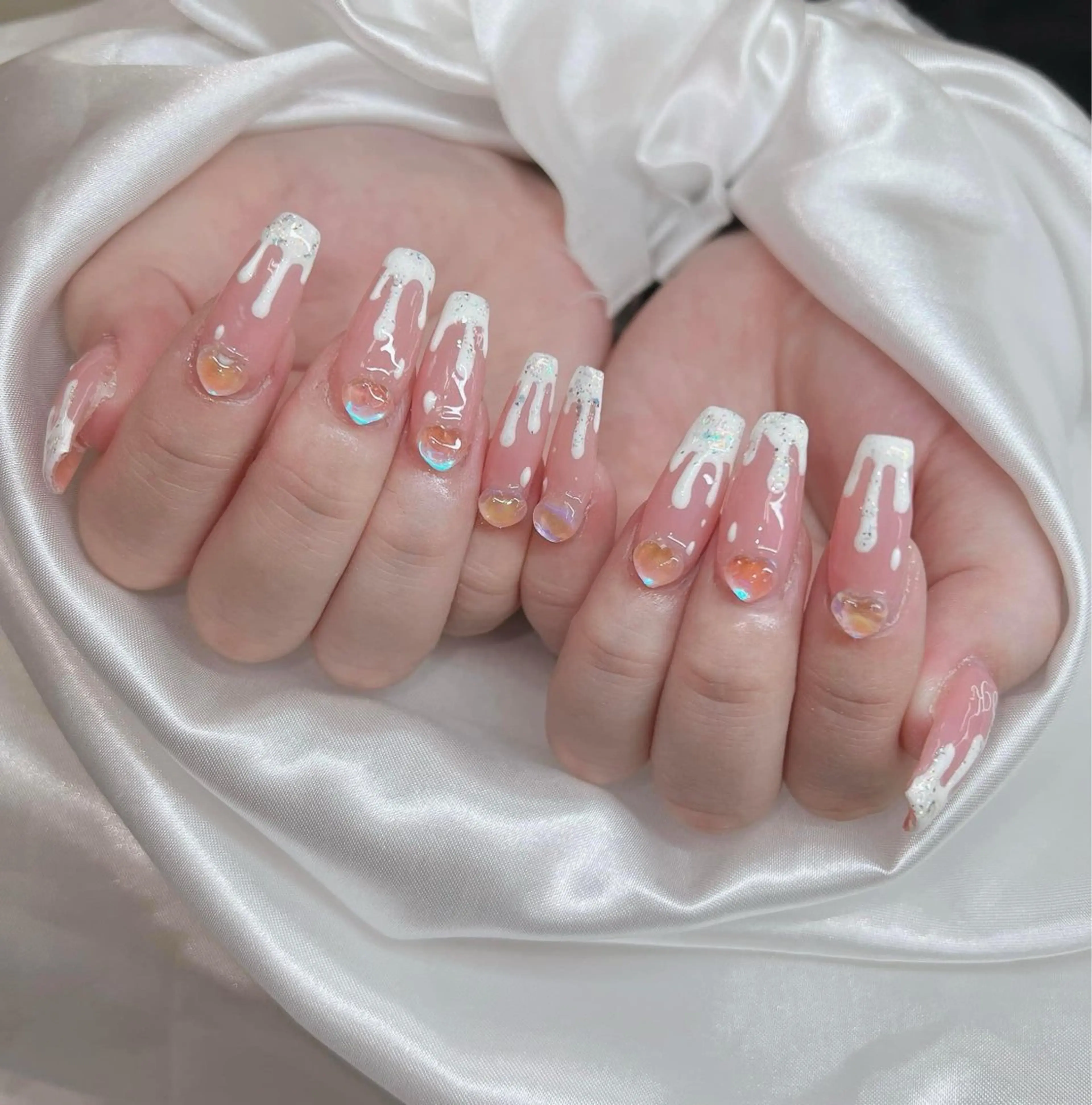 ネイル アートネイル 長さ出し ジェルネイル キラキラネイル マグネットネイル Lee Nails チップ長さだし専門店のネイルデザイン
