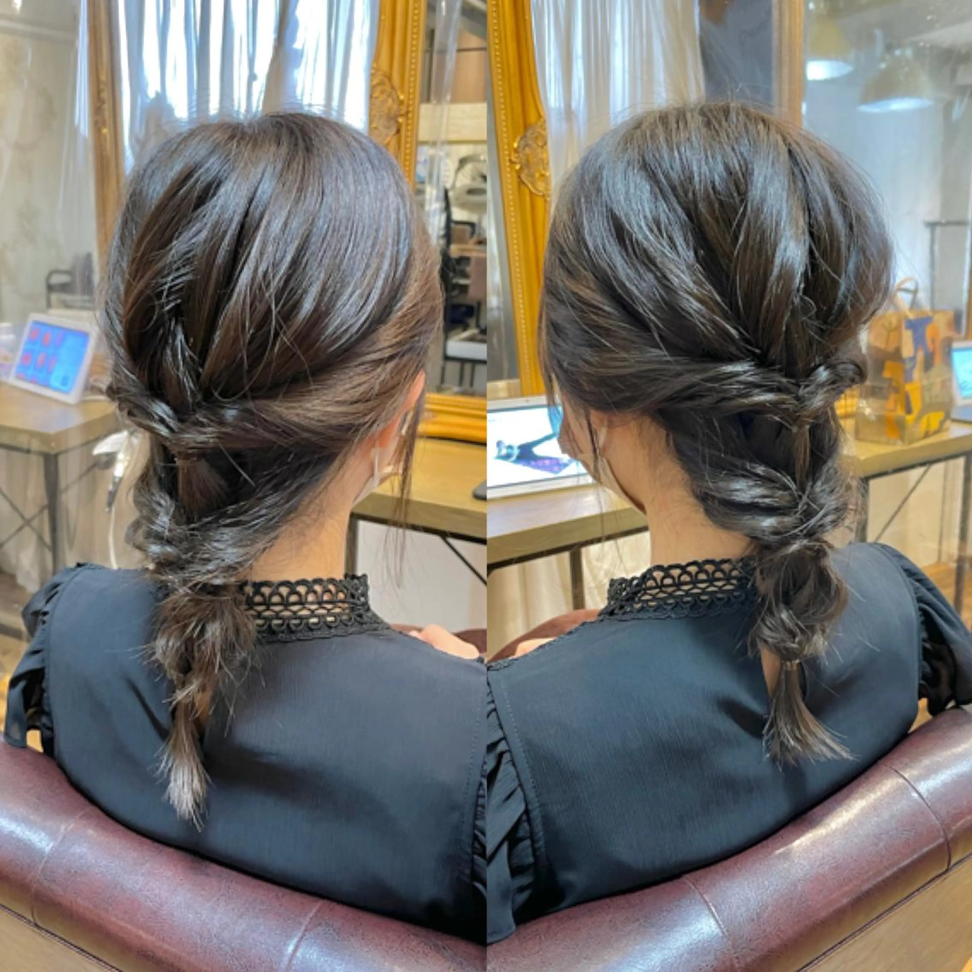 セミロング ヘアアレンジ ヘアセット 💖透明感カラー💖 mayukoのヘアスタイル