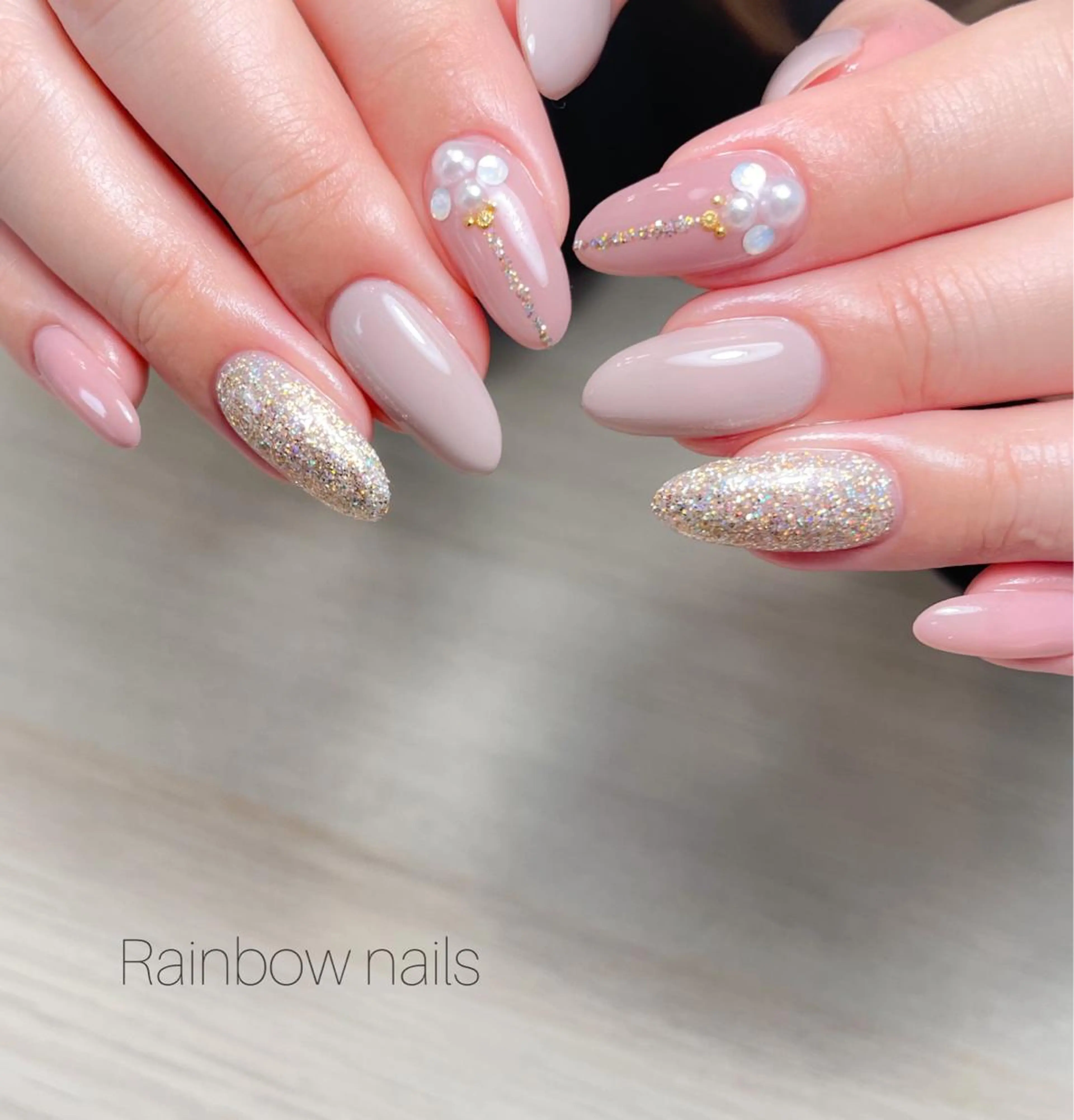 ネイル Rainbow nailsくろちゃんのネイルデザイン