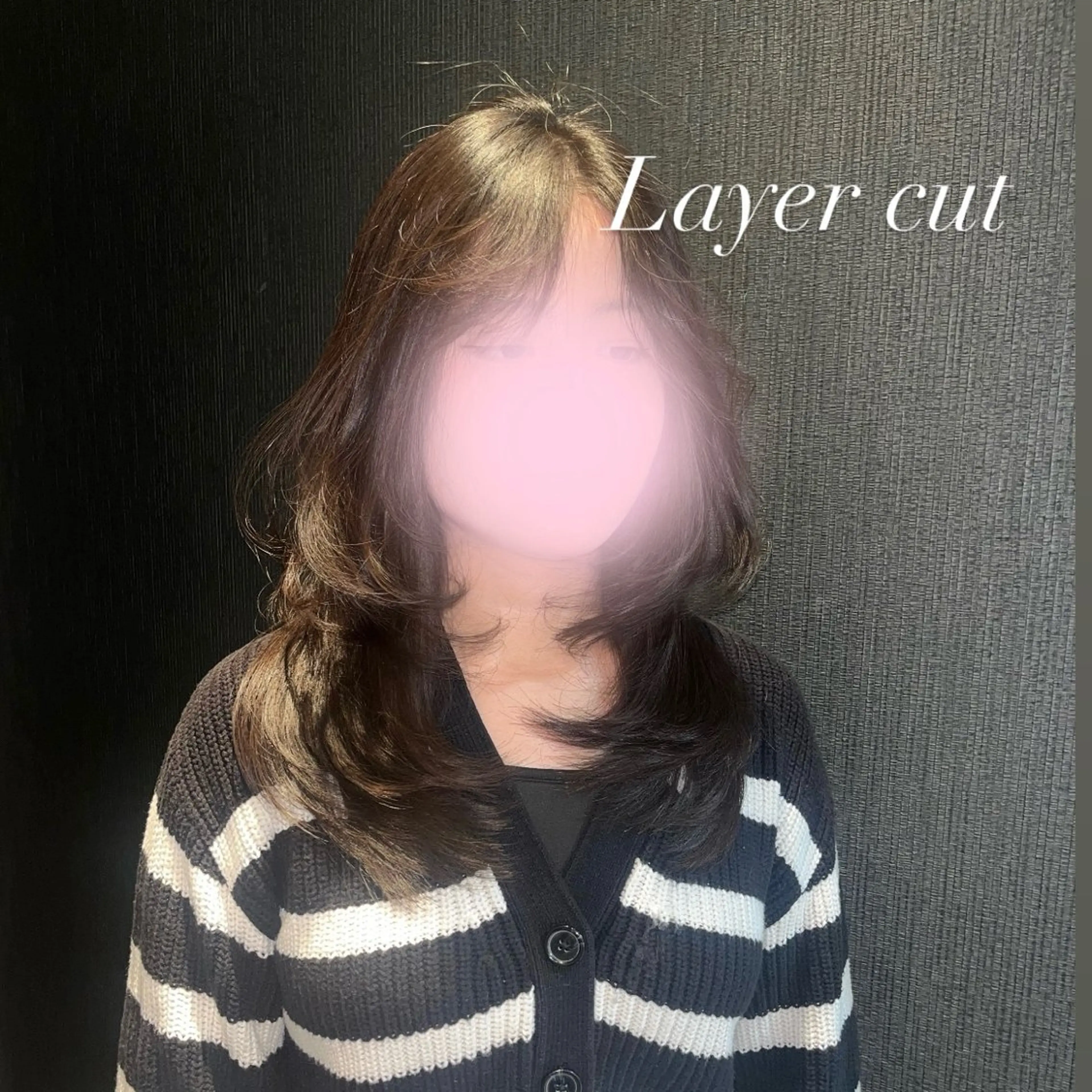ミディアム レイヤーカット カット レイヤーカット/ フェミニン💕/鏡のヘアスタイル