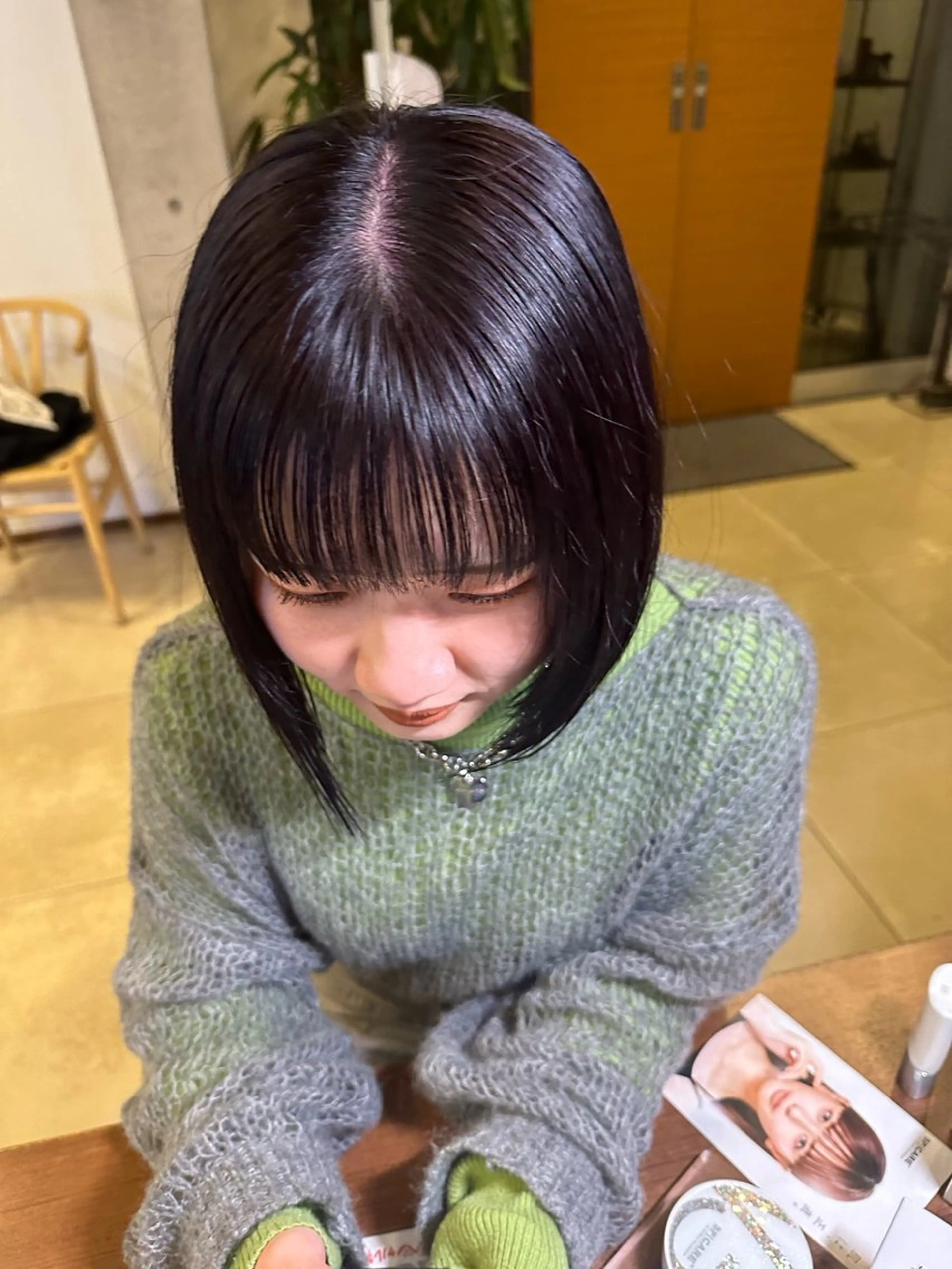 ミディアム カラー パープルカラー juna🌺/海外 ヘア/ハイトーンのヘアスタイル