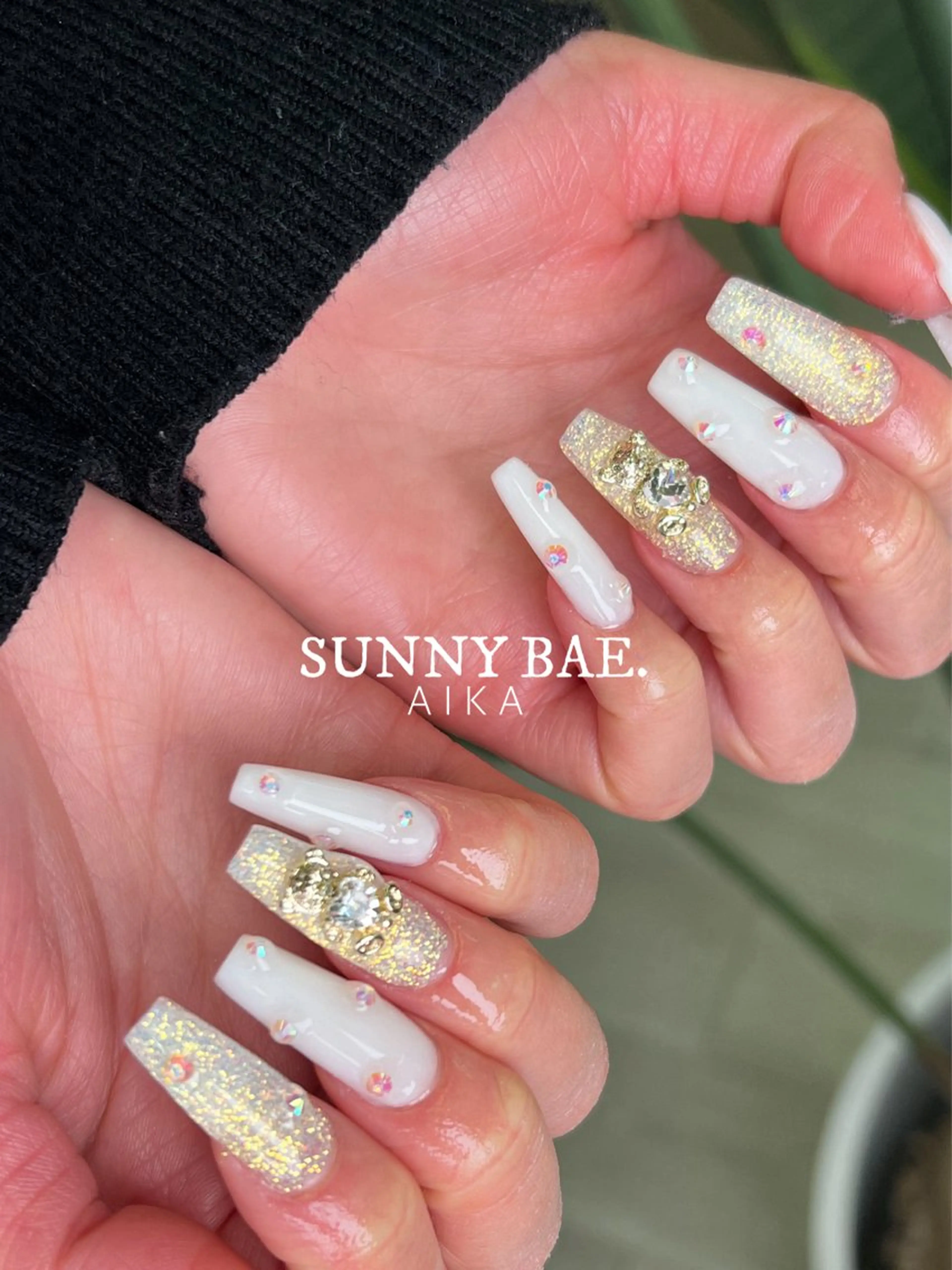 ネイル ジェルネイル キラキラネイル ロングネイル 持ち込み ワンカラーネイル Made By AIKAのネイルデザイン