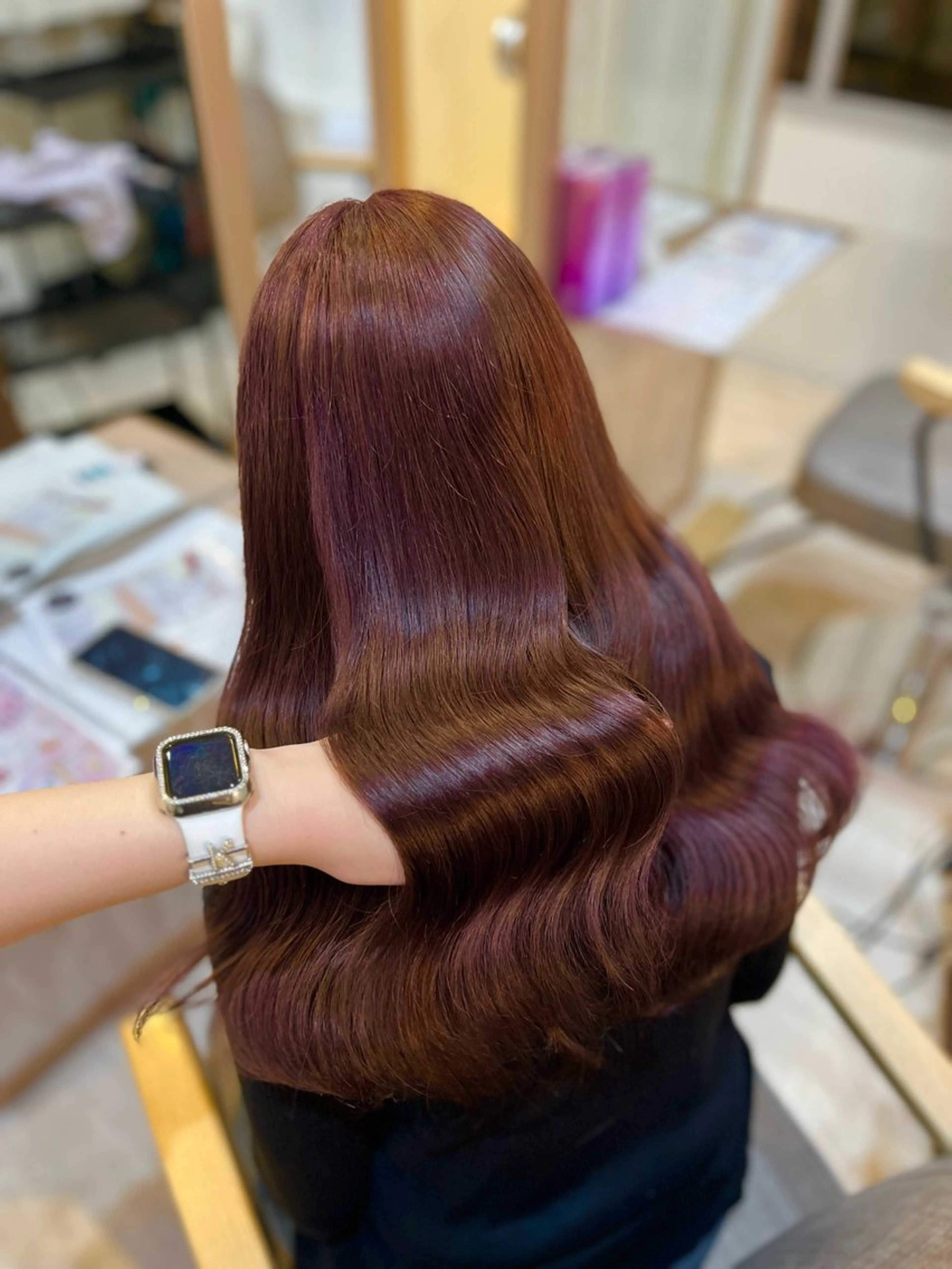 ロング 💘Kurea💘 艶髪/韓国/暗髪のヘアスタイル