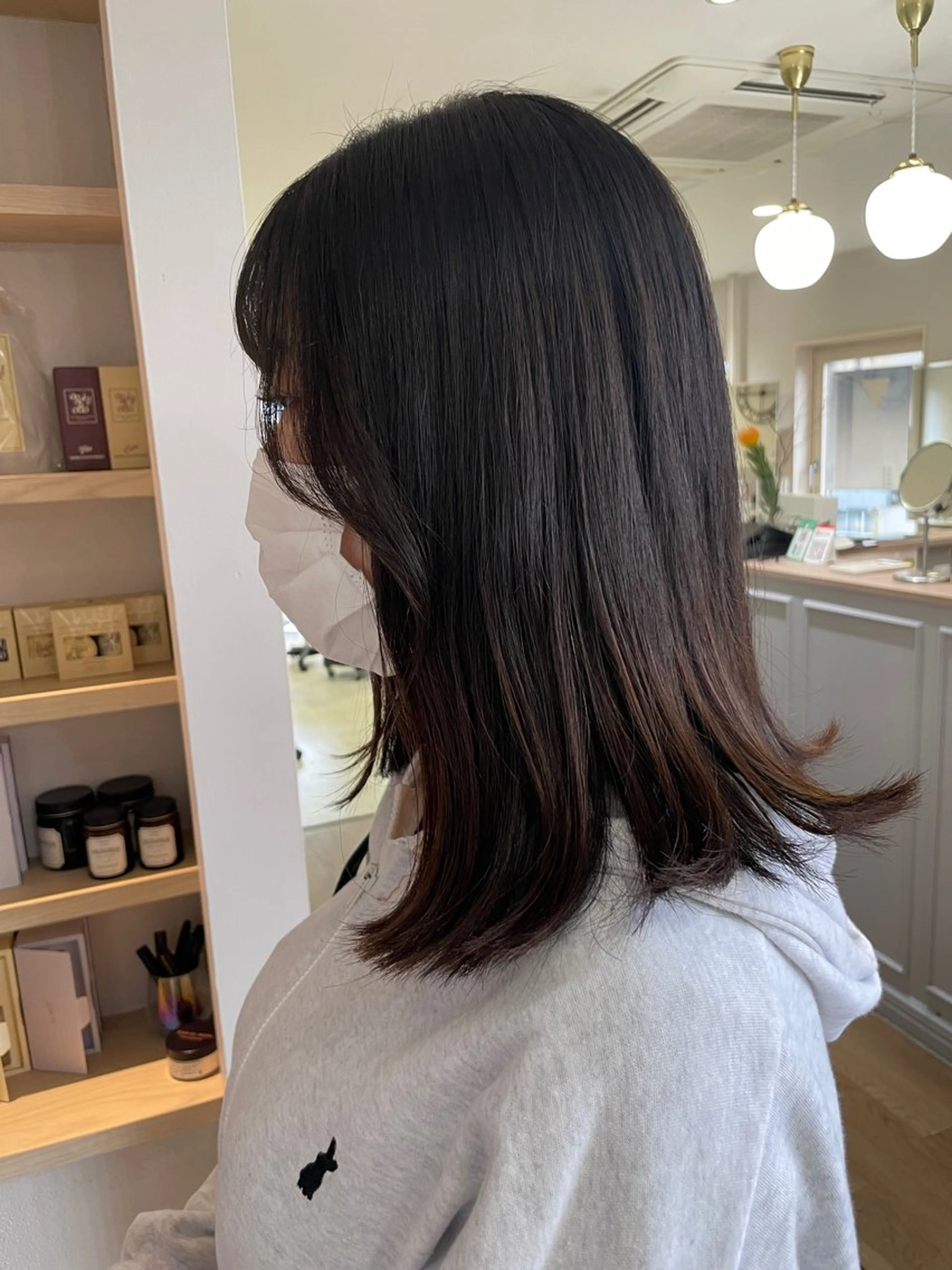ミディアム おくれ毛 トリートメント HARUKA韓国ヘア /Luana梅田のヘアスタイル