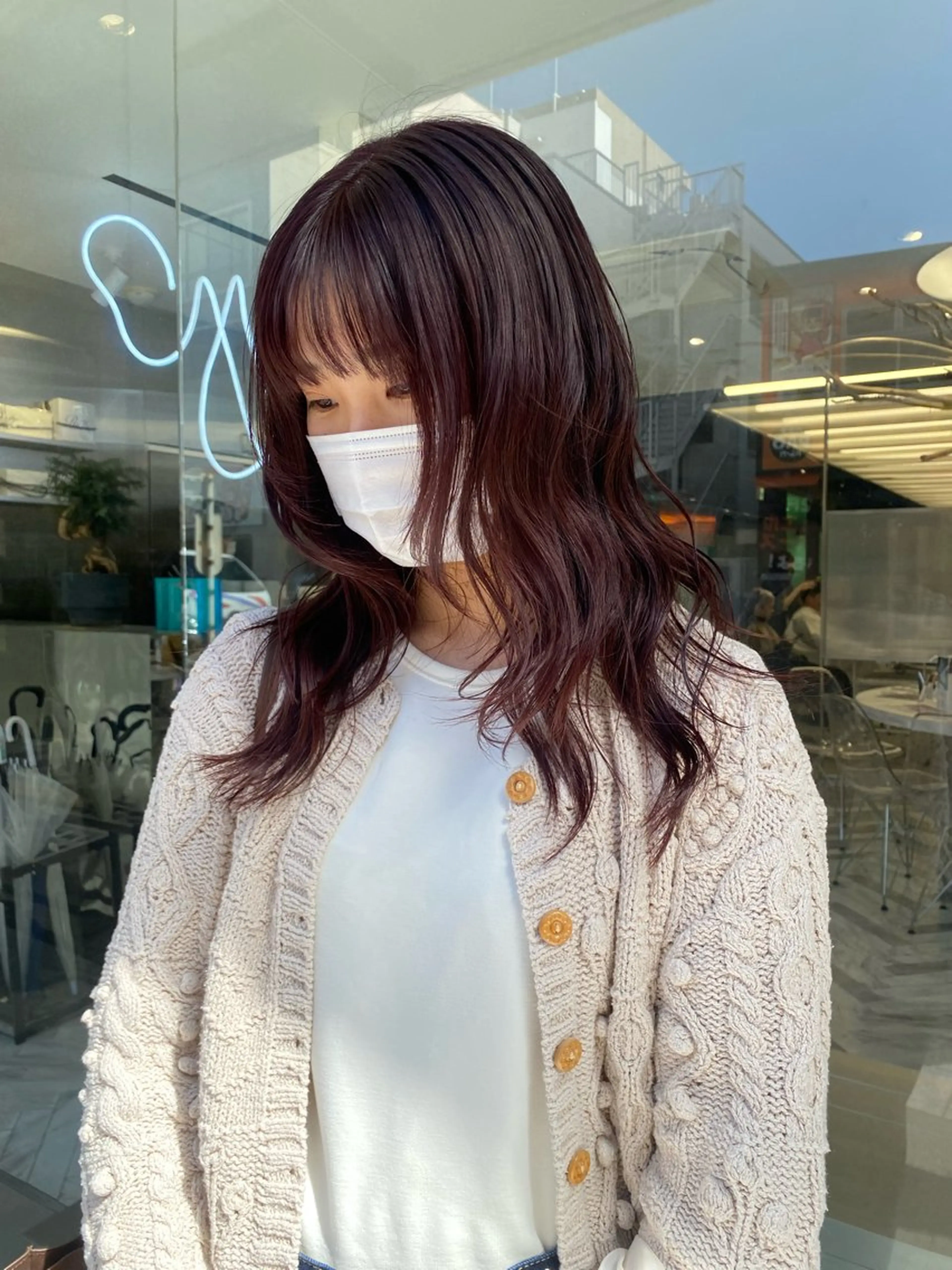 カラー レッドカラー otoha☆カラー/ レイヤー/八王子のヘアスタイル