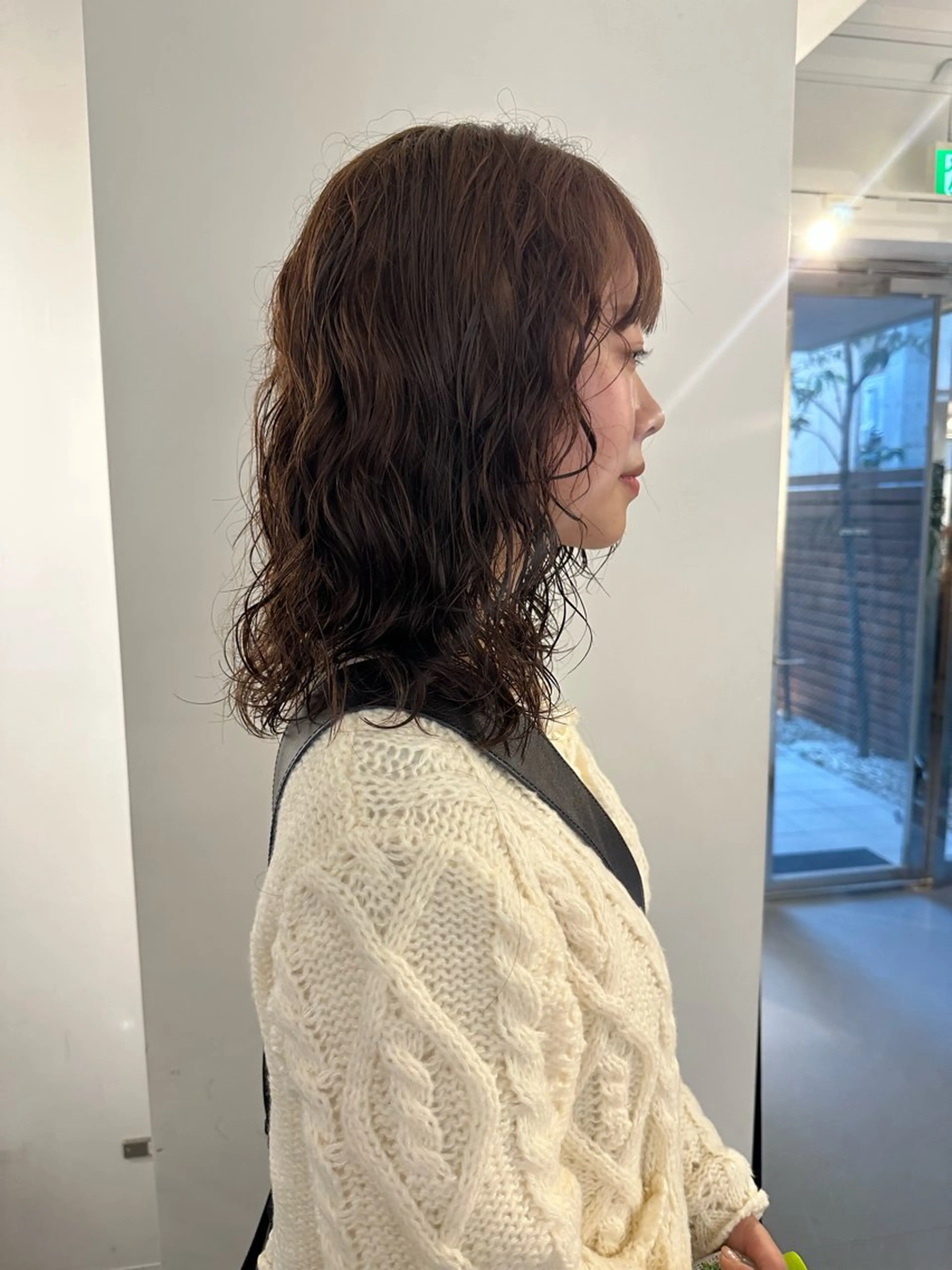 ミディアム パーマ カット パーマ お悩み解決パーマ hana🩰のヘアスタイル