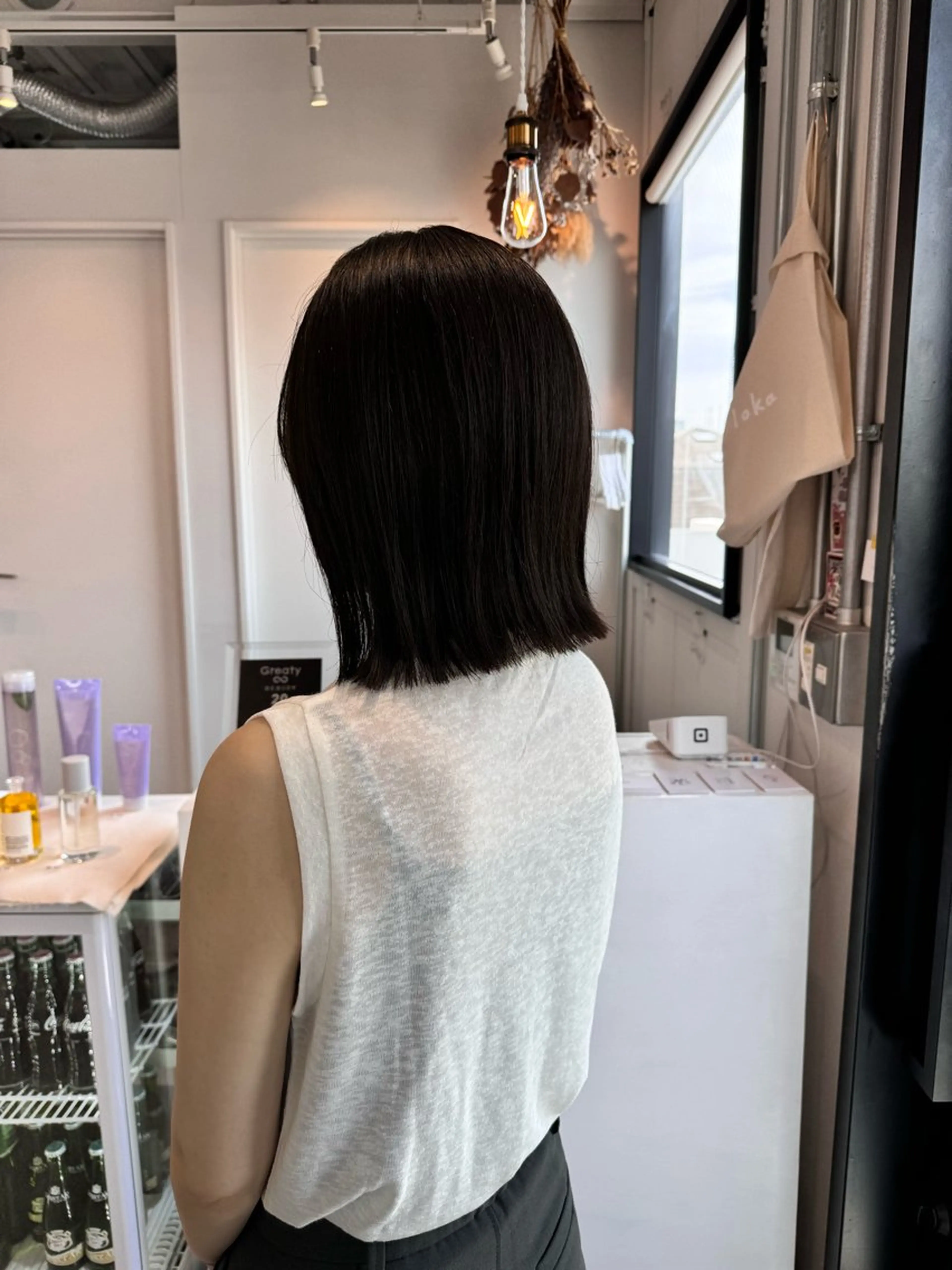 ミディアム カラー カット 松坂 真衣のヘアスタイル