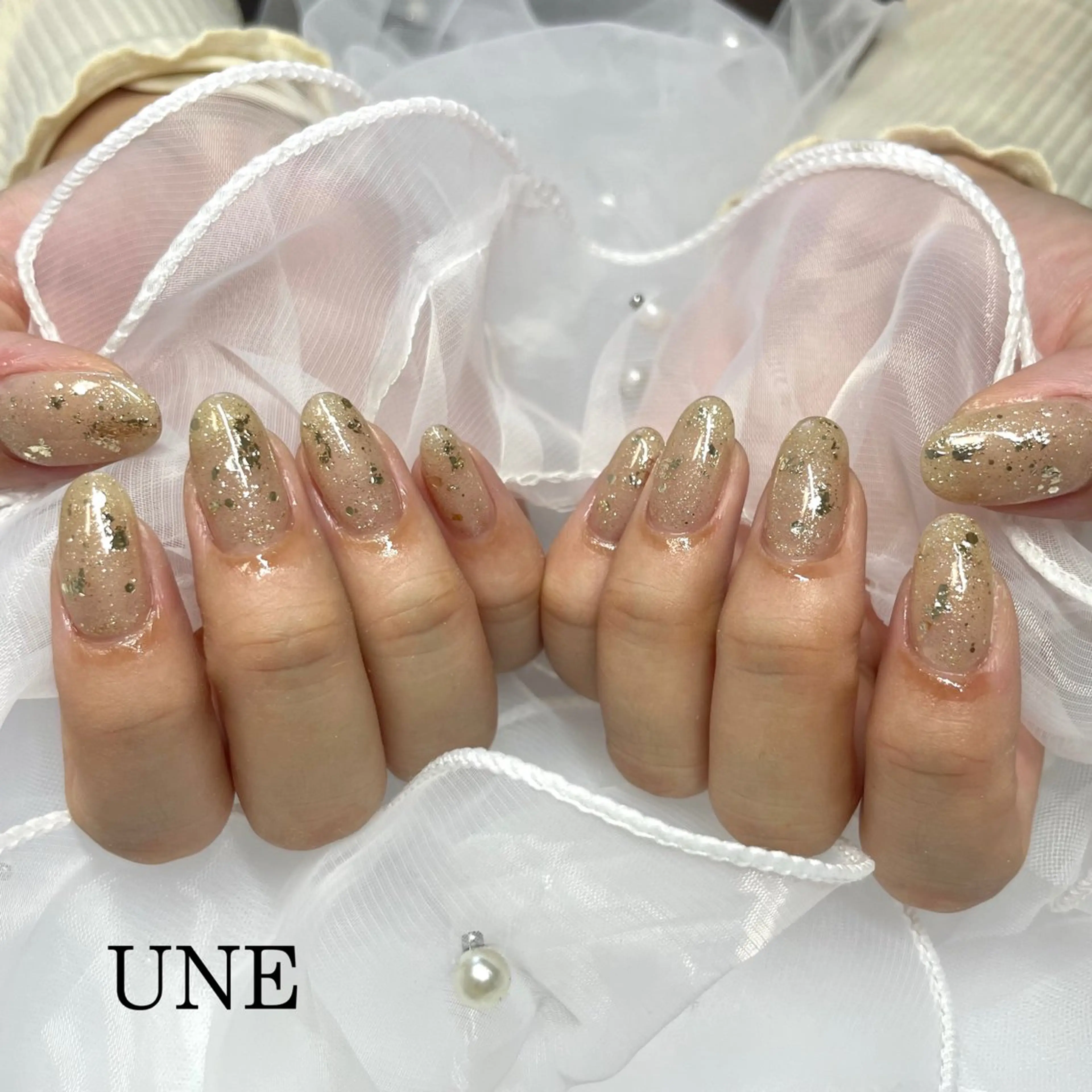 ミディアム UNE.【ユヌ】 Jr.NANAのネイルデザイン