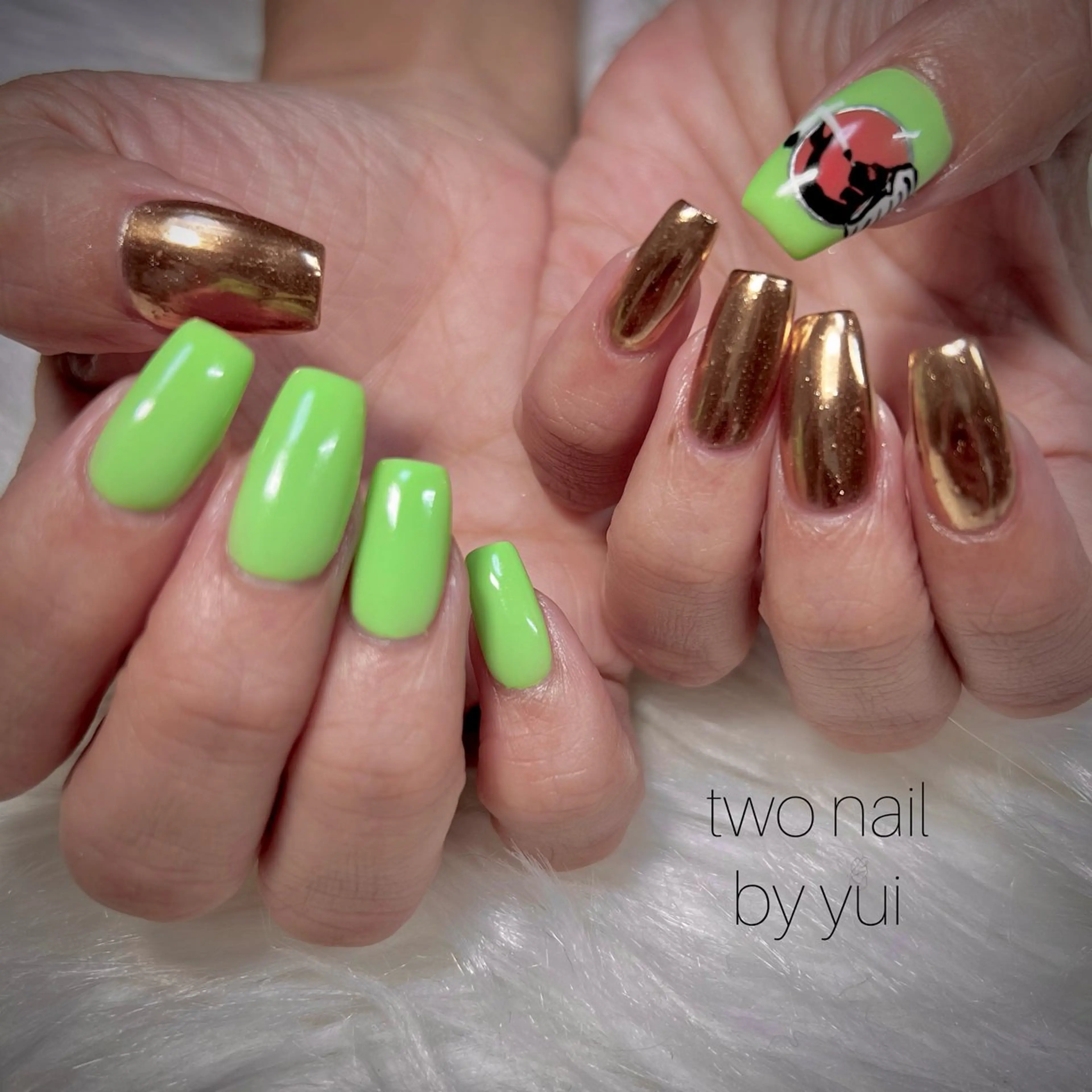 ネイル アートネイル ネイルチップ ホワイト ハンドネイル two nailのネイルデザイン