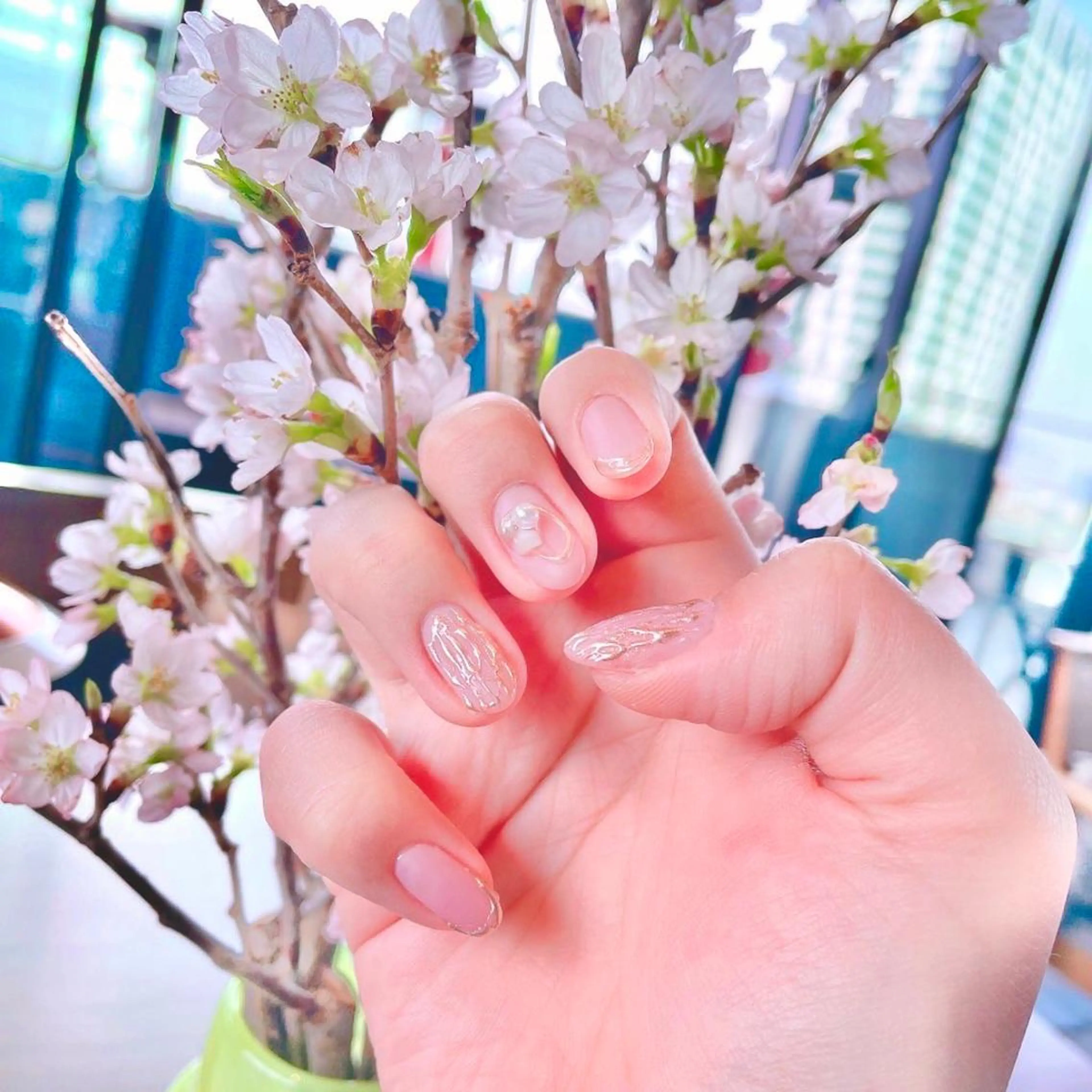 ネイル ジェルネイル ピンク 春ネイル ハンドネイル Nail lieNのネイルデザイン